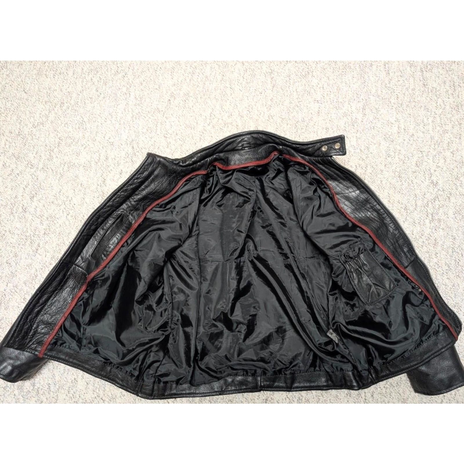 Vintage VINTAGE Jamin Leather Motorcycle Jacket Mens L Black Cowhide Leather 90s Cafe Racer Vintage 1990s Size US L / EU 52-54 / 3 - 7 Thumbnail