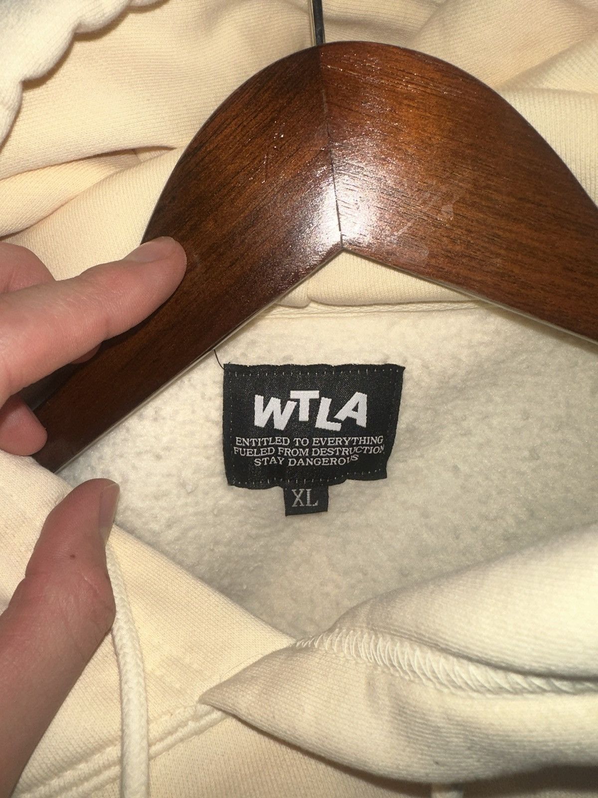 Designer × Vintage Wckdthghts Klux Busters Cream Hoodie Size US XL / EU 56 / 4 - 3 Thumbnail