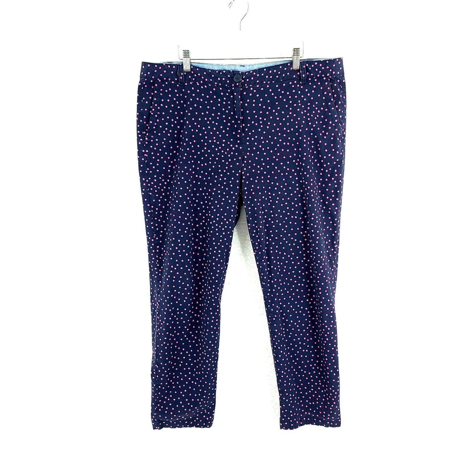 Talbots Talbots The Weekend Chino Blue Pink Polka Dot High Rise Pant Size 38" / US 16 / IT 52 - 1 Thumbnail