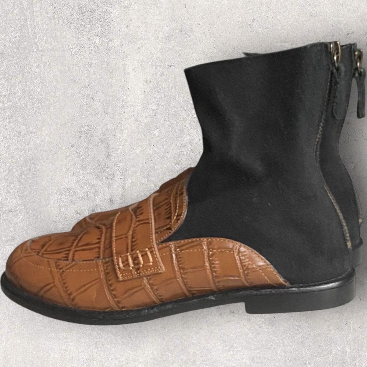 Loewe SS17 Sock Boots Croc Embossed Size US 7 / IT 37 - 2 Thumbnail