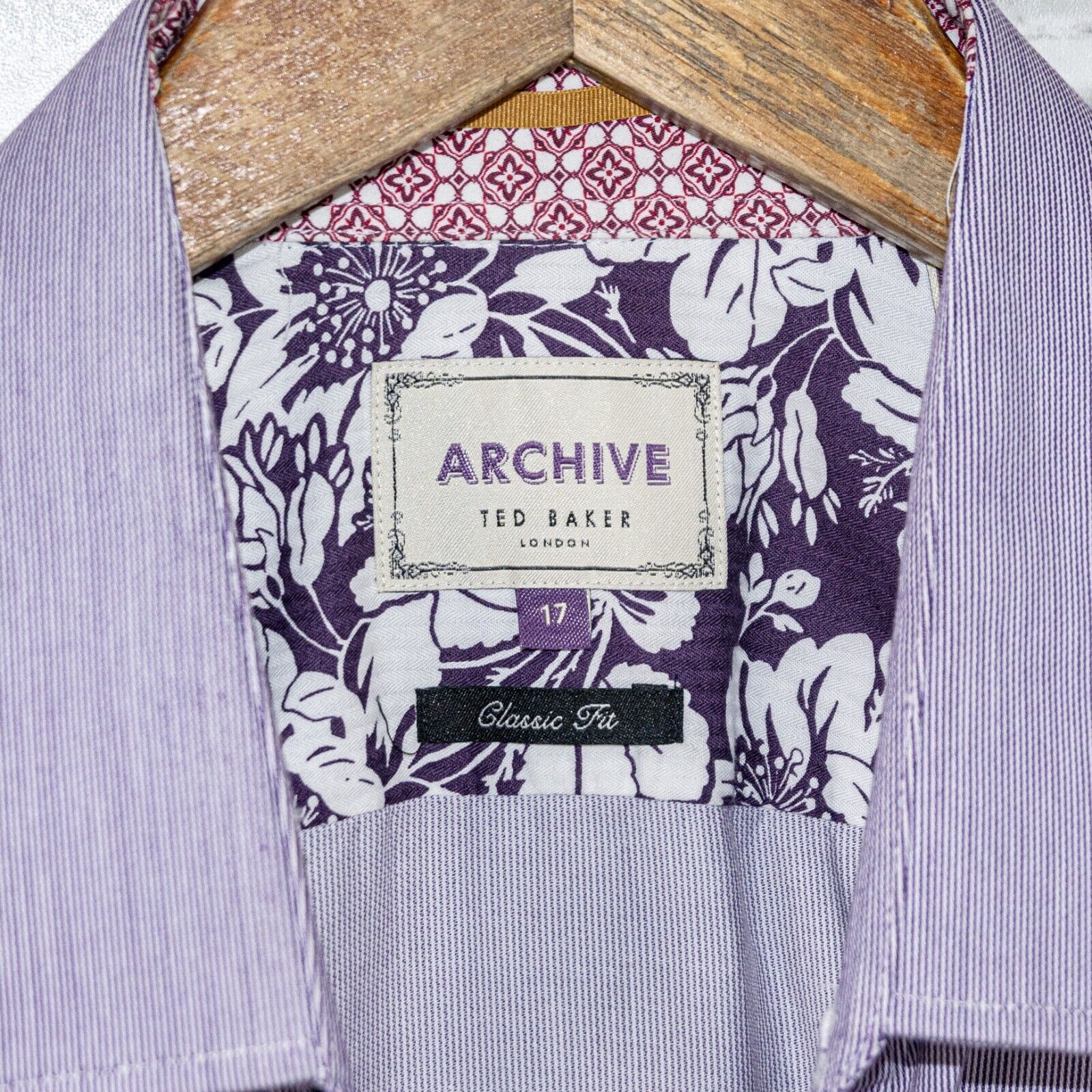 Ted Baker TED BAKER ARCHIVE Flip Cuffs Button up Shirt stripe floral Size US XL / EU 56 / 4 - 3 Thumbnail