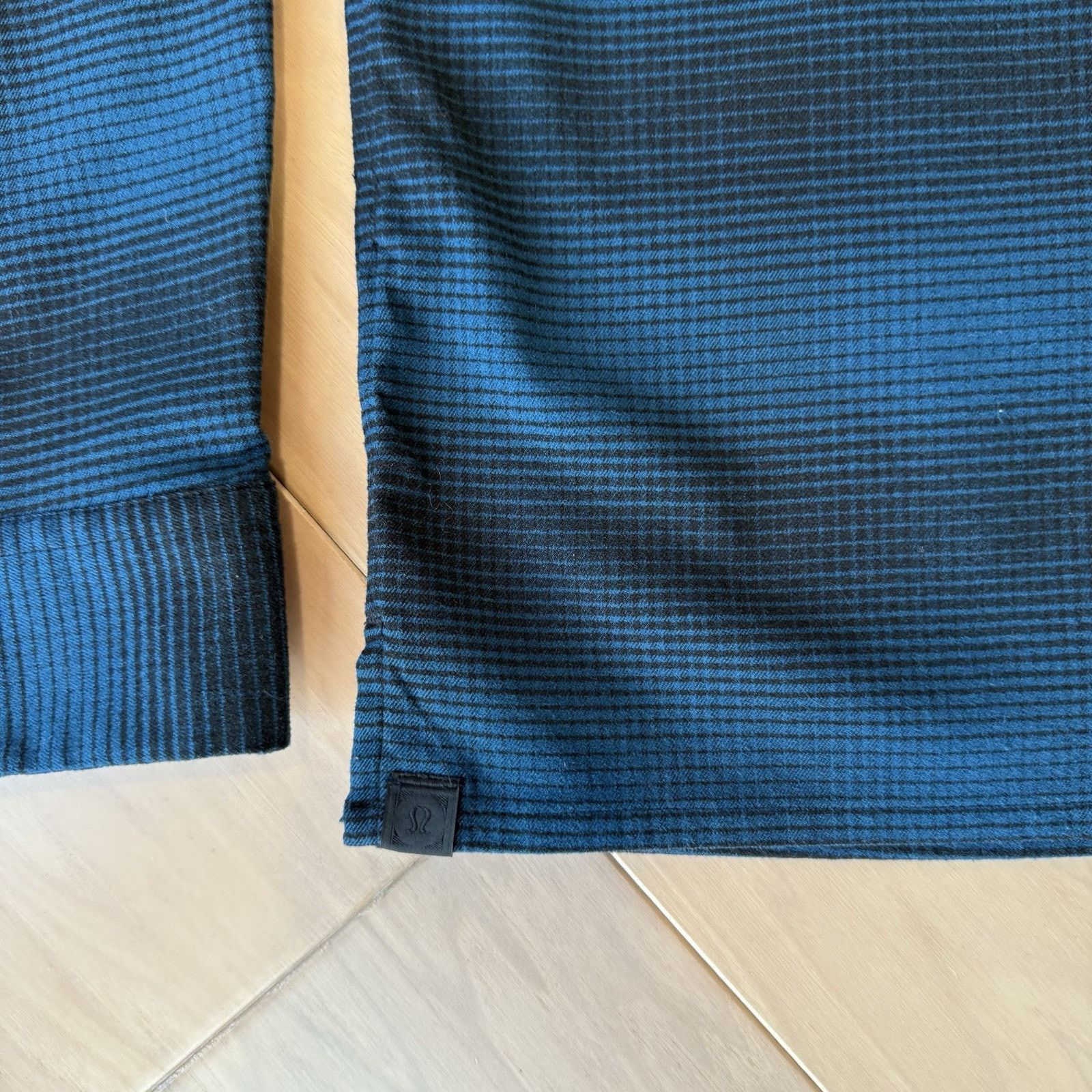 Lululemon Lululemon Mason Peak Flannel L Blue Black Casual Button Down Size US L / EU 52-54 / 3 - 8 Thumbnail