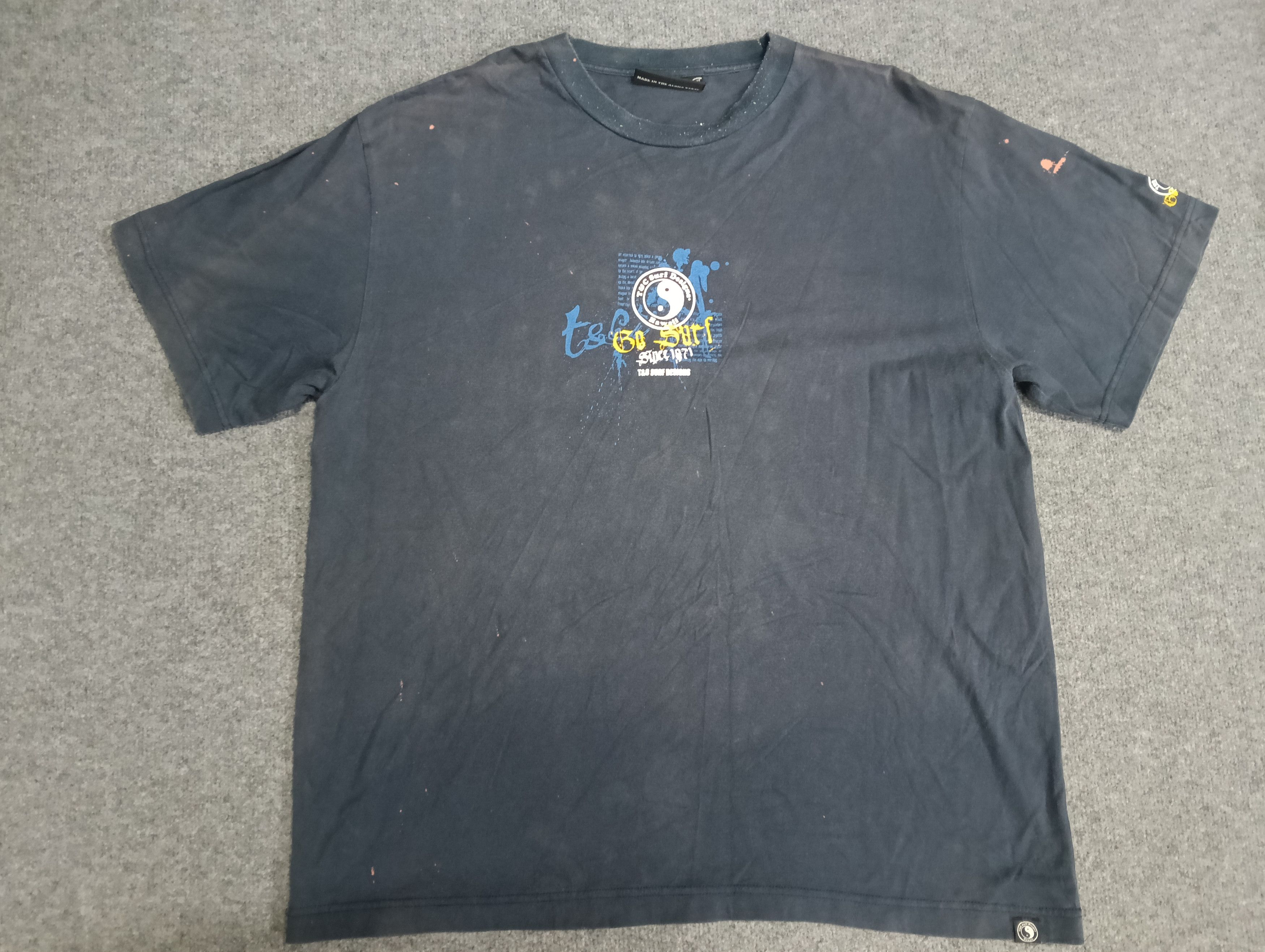 Sun Surf Vintage T&c surf designs faded blue black.made in aloha Size US XXL / EU 58 / 5 - 2 Thumbnail
