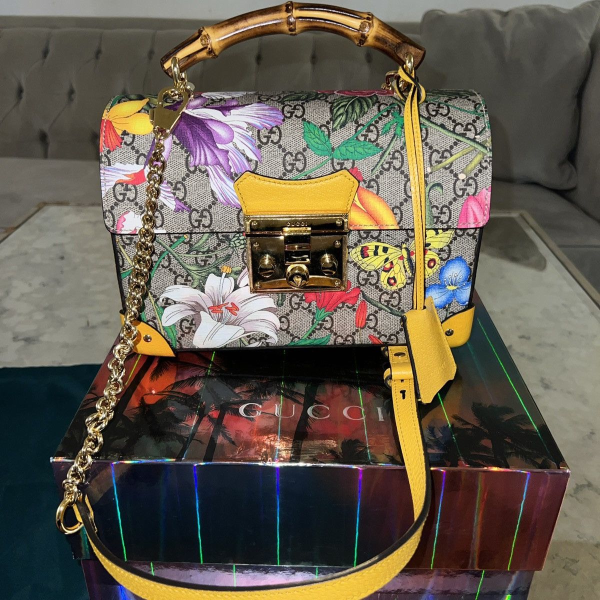 Gucci GUCCI GG Flora Padlock Bamboo Multicolor Limited Edition Size ONE SIZE - 13 Thumbnail