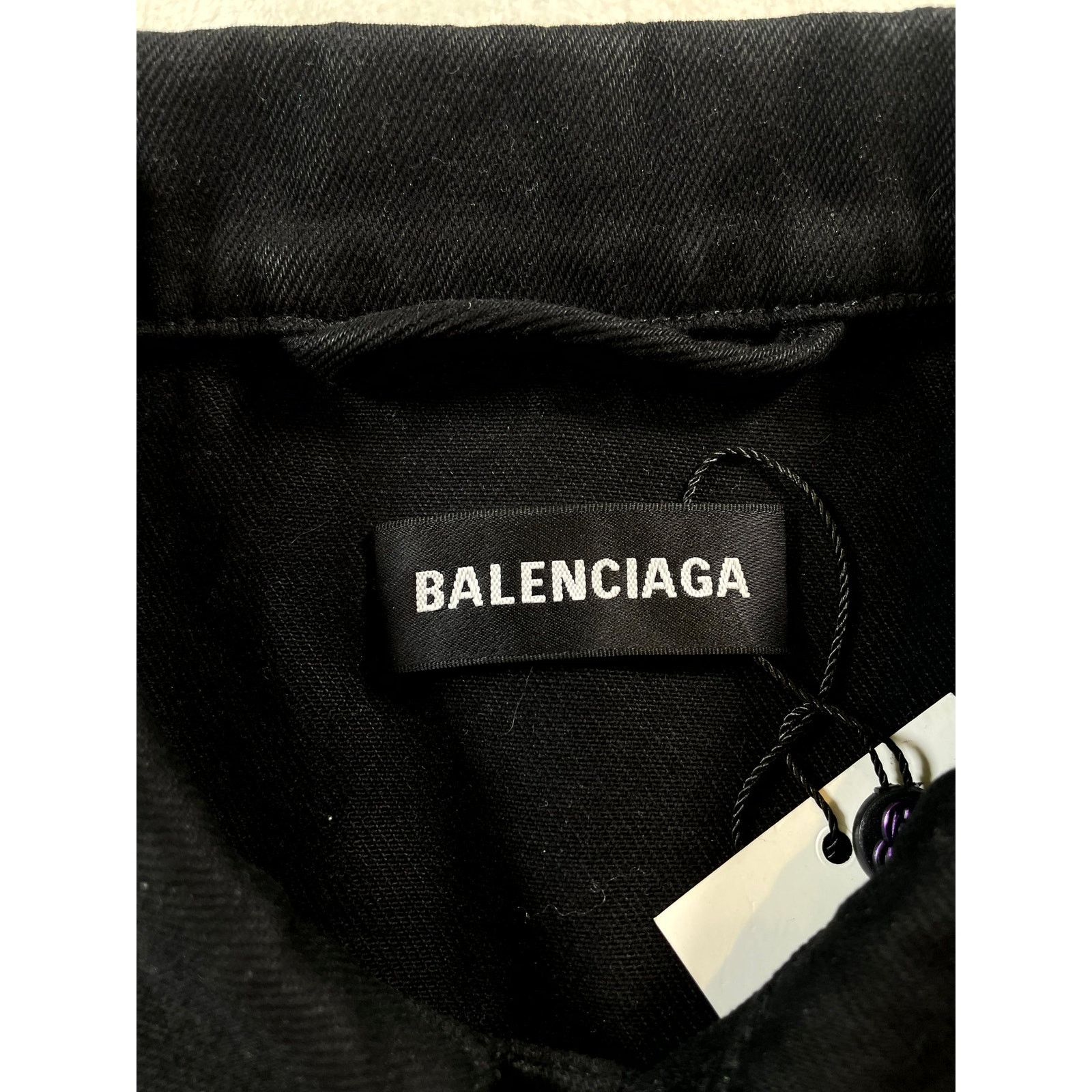Balenciaga Balenciaga Crew Denim Black Jacker Size US L / EU 52-54 / 3 - 3 Thumbnail