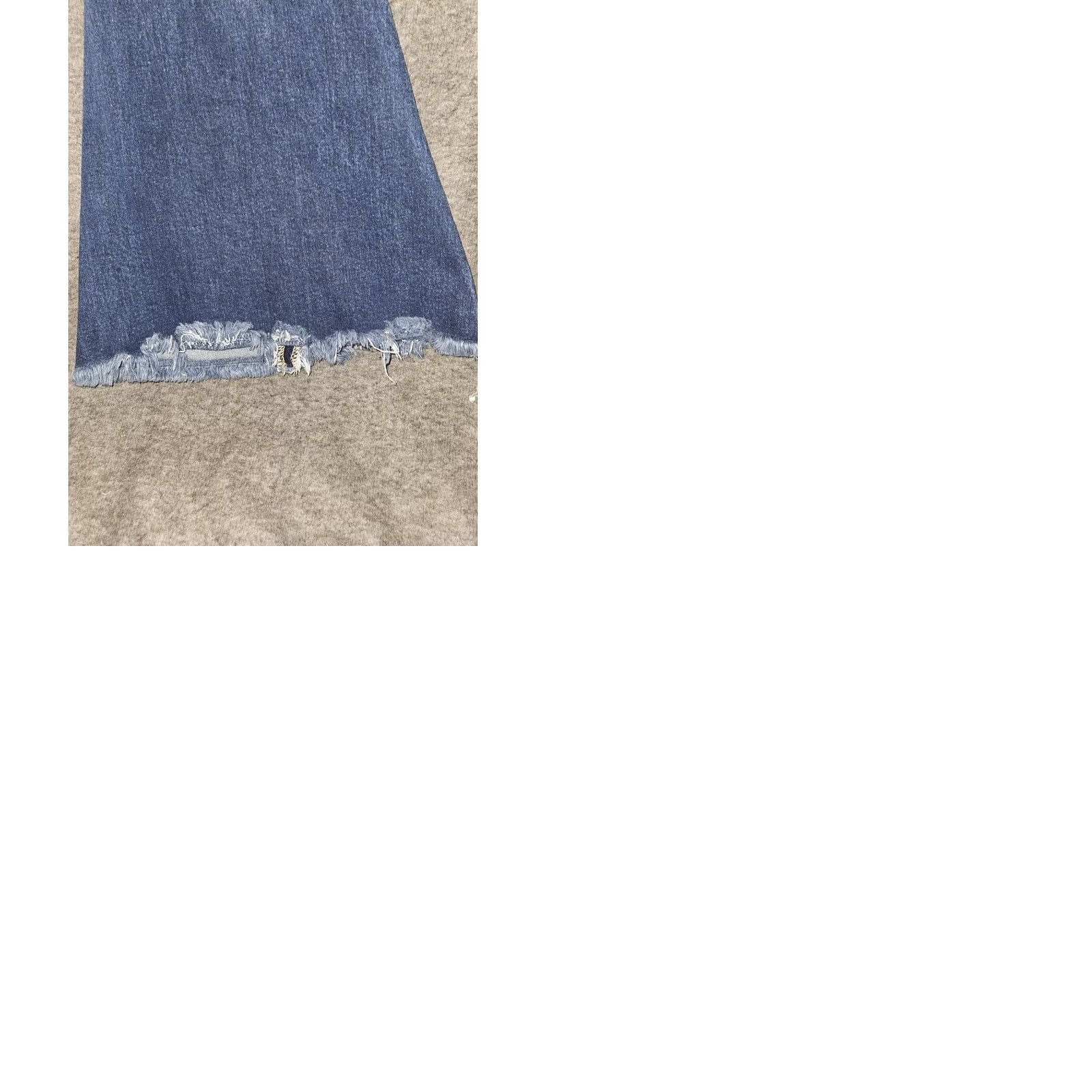 Vintage Kancan Flare Jeans Juniors 25 Mid Rise Blue Stretch Frayed Hem Western Preppy Jeans Women Boys? Size 42" / US 20 - 9 Thumbnail