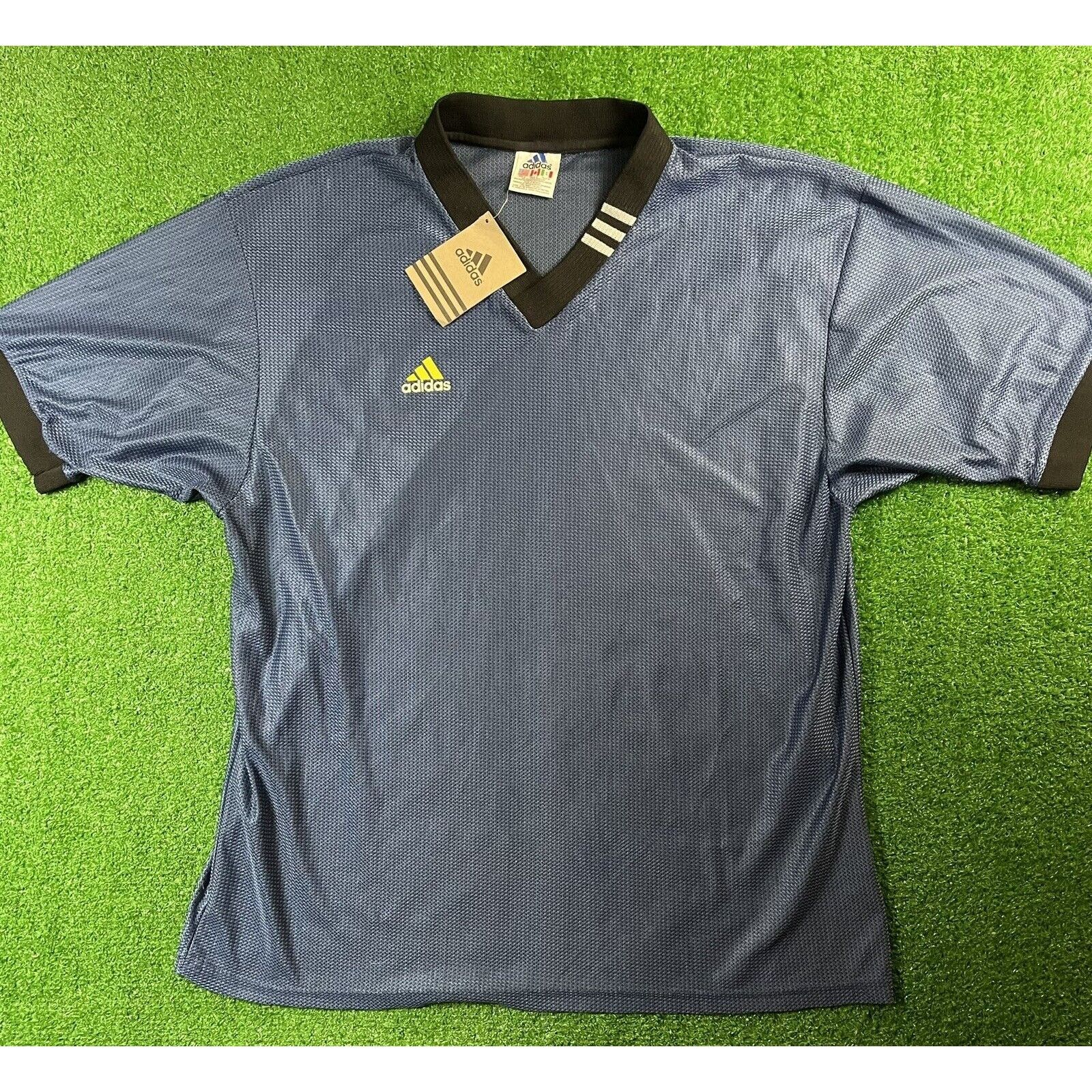 Adidas NWT Vintage Adidas Soccer Medium Mesh Jersey Shirt Blue Size US M / EU 48-50 / 2 - 2 Thumbnail