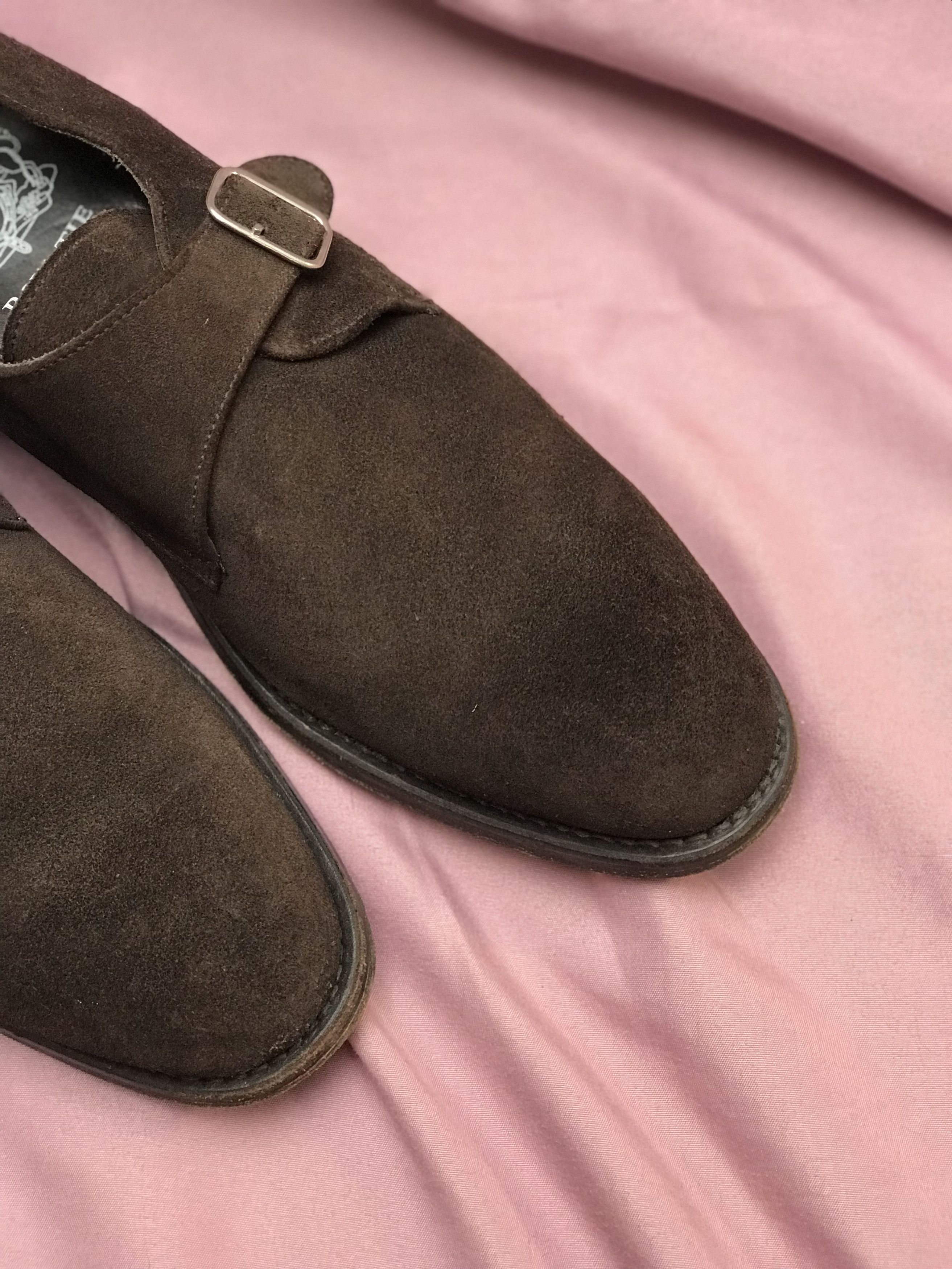 Other BOW-TIE SINGLE STRAP MONK SHOES DARK BROWN SUEDE Size US 10.5 / EU 43-44 - 1 Thumbnail