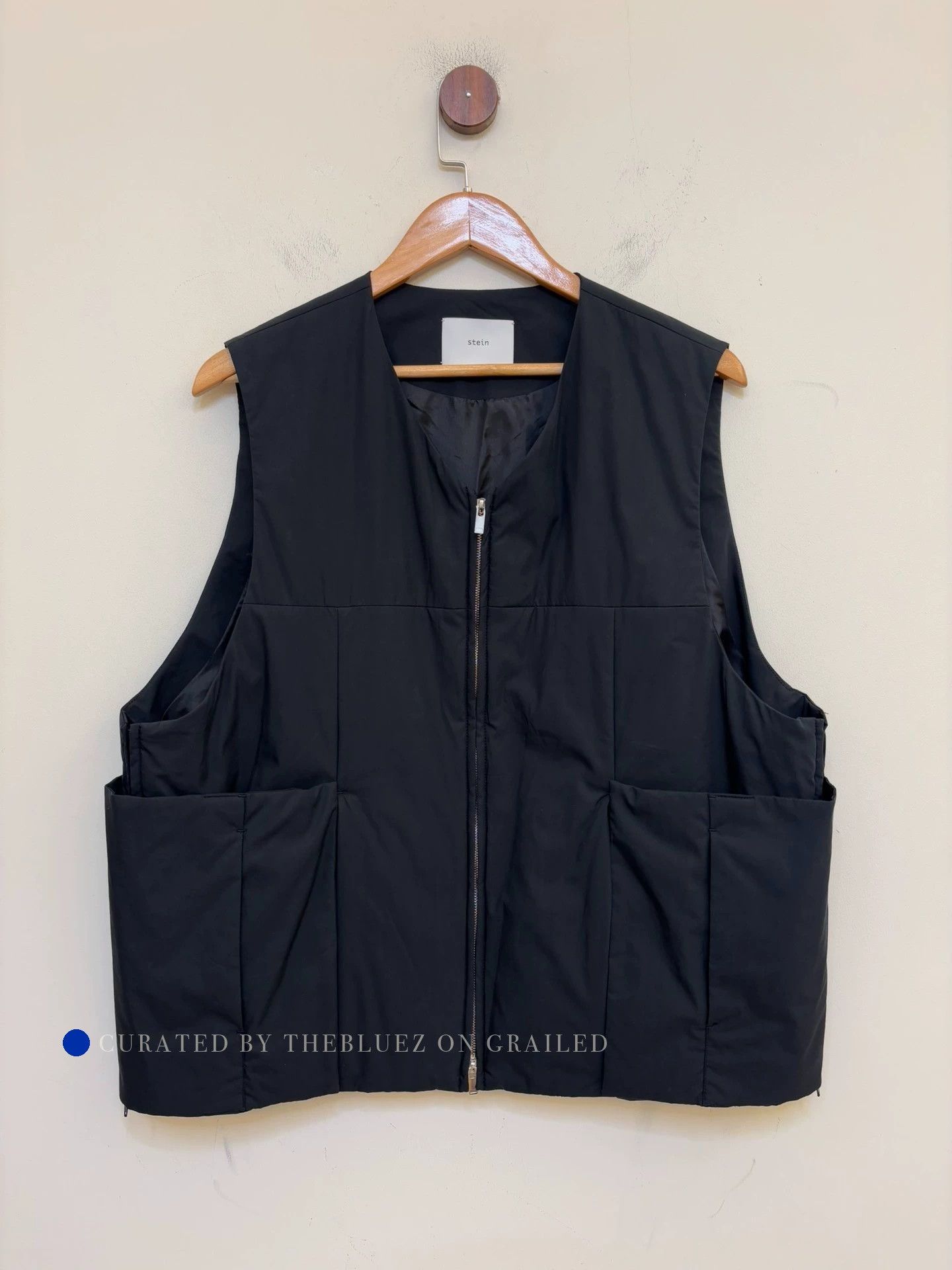Stein Black Zip-Front Sleeveless Vest Size US M / EU 48-50 / 2 - 1 Thumbnail