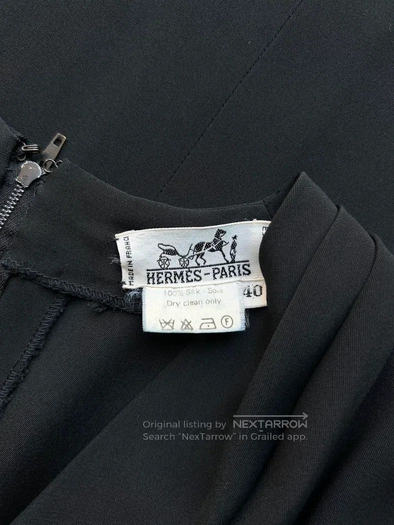 Hermes Hermes Silk Wrap Neck Dress, Heavyweight Double Crepe Silk Size XS / US 0-2 / IT 36-38 - 8 Thumbnail