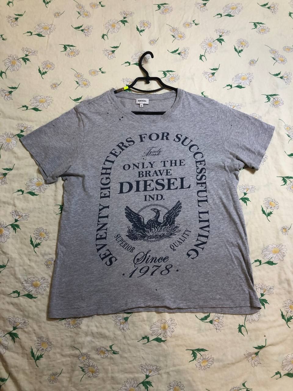 Diesel Gray T-Shirt Big print Diesel Y2K Streetwear Size US M / EU 48-50 / 2 - 1 Thumbnail