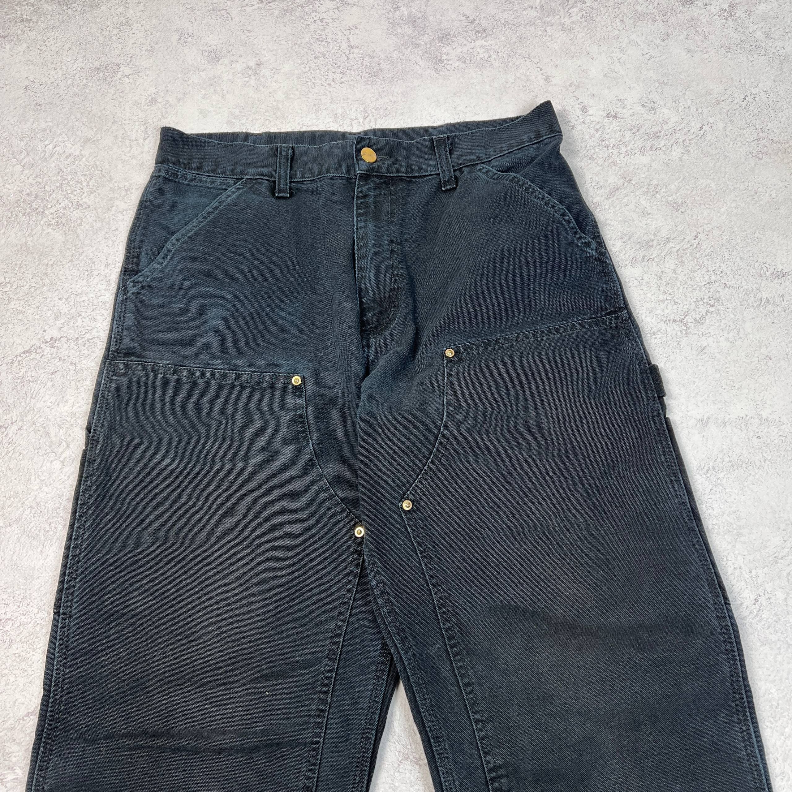 Carhartt Vintage Carhartt Double Knee Work Pants Faded Streetwear Size US 31 - 2 Thumbnail