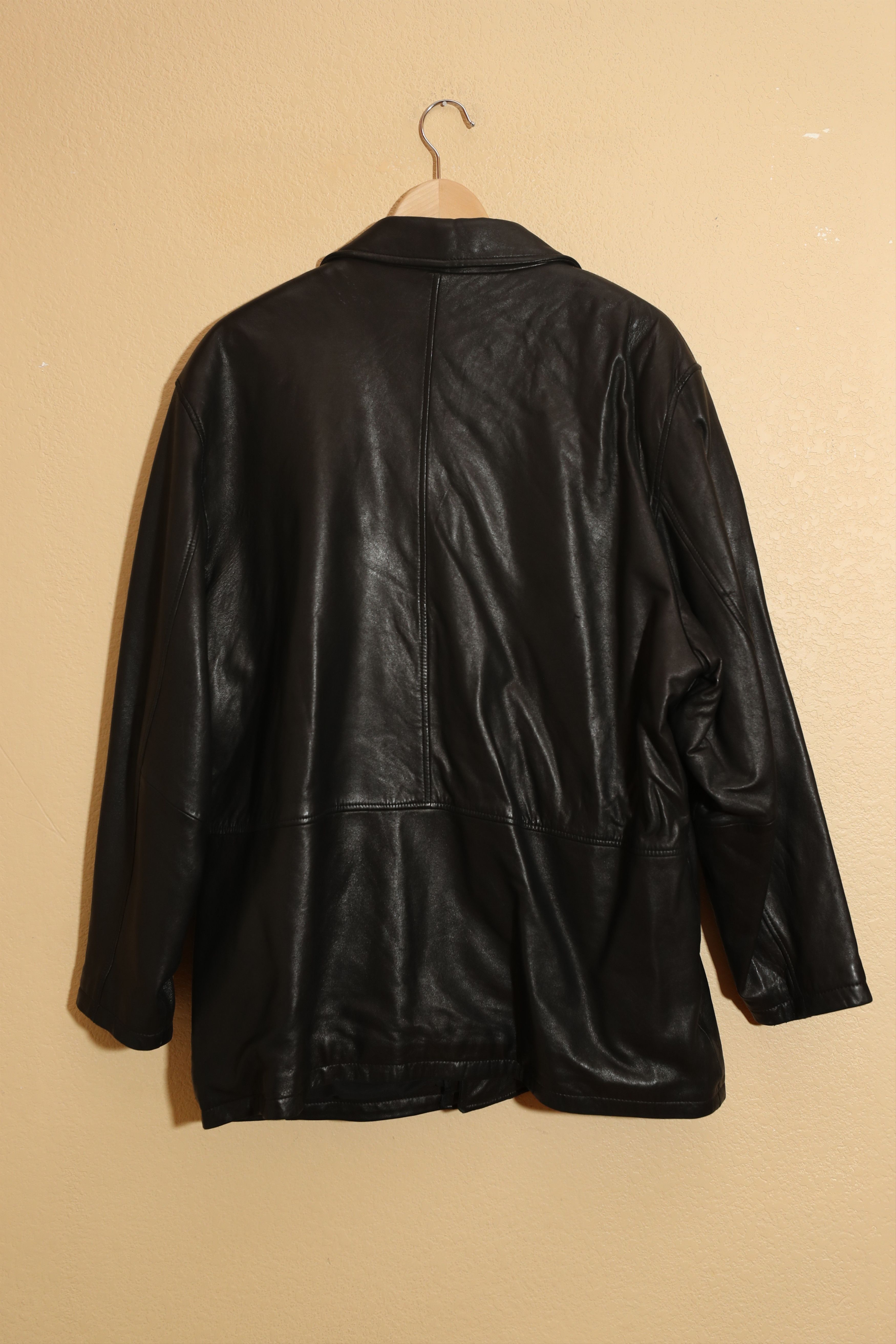 Overland Overland Vintage Black Leather Jacket (L) Size US L / EU 52-54 / 3 - 2 Thumbnail