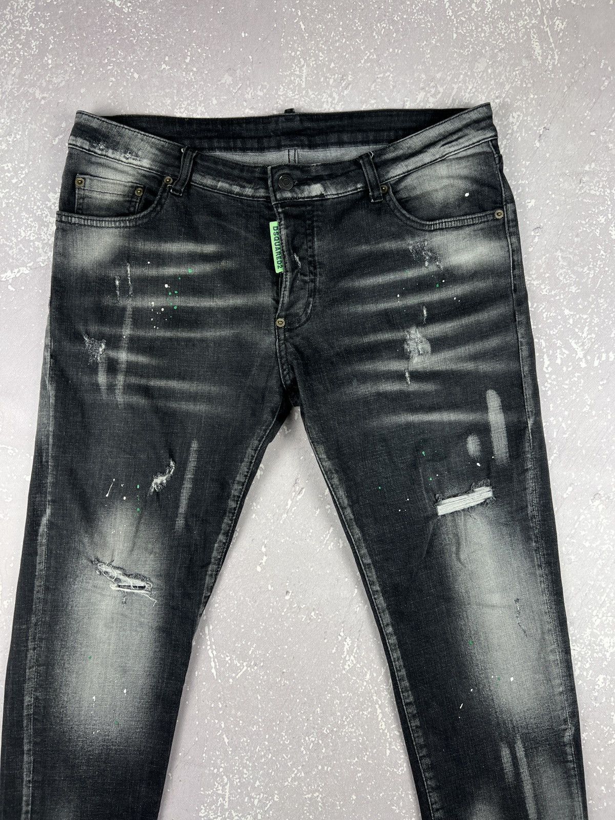 Dsquared2 Dsquared2 Distressed Painted Denim Jeans Gallery Depd Style Size US 36 / EU 52 - 2 Thumbnail