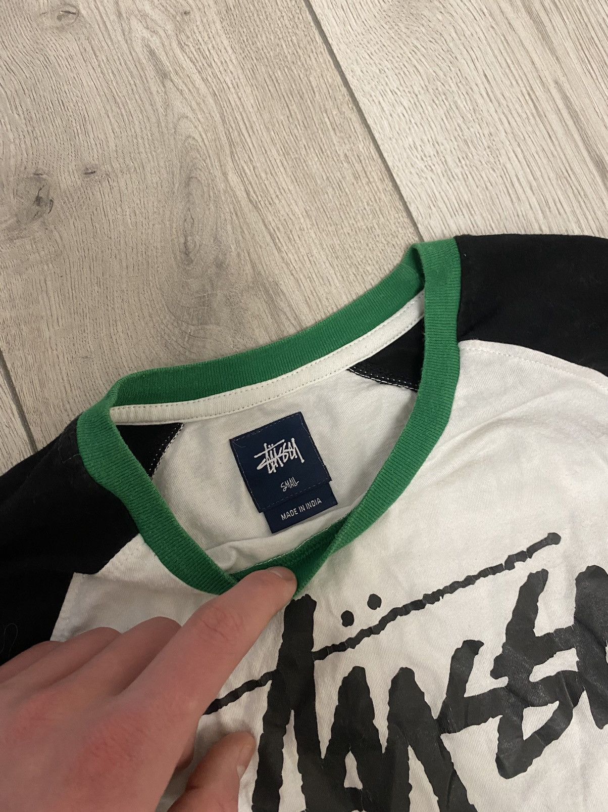 Stussy × Vintage Vintage Y2K Stussy big logo long sleeve 3/4 Japanese style Size S / US 4 / IT 40 - 5 Thumbnail