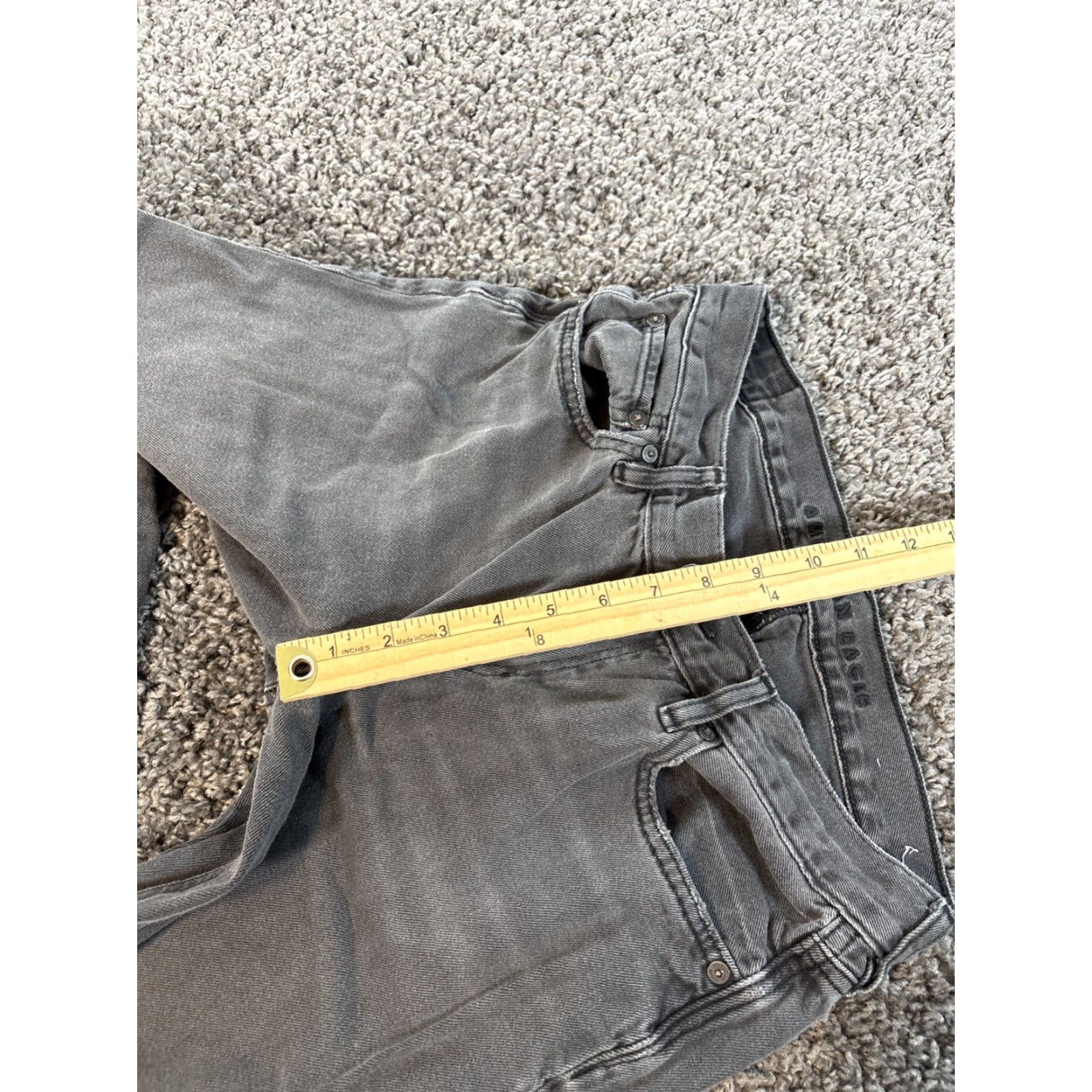 American Eagle Outfitters American Eagle Outfitters Jeans Womens 2 Gray Wide-Leg Skater Low Rise Cotton Denim 28x29 Size 28" / US 6 / IT 42 - 5 Thumbnail