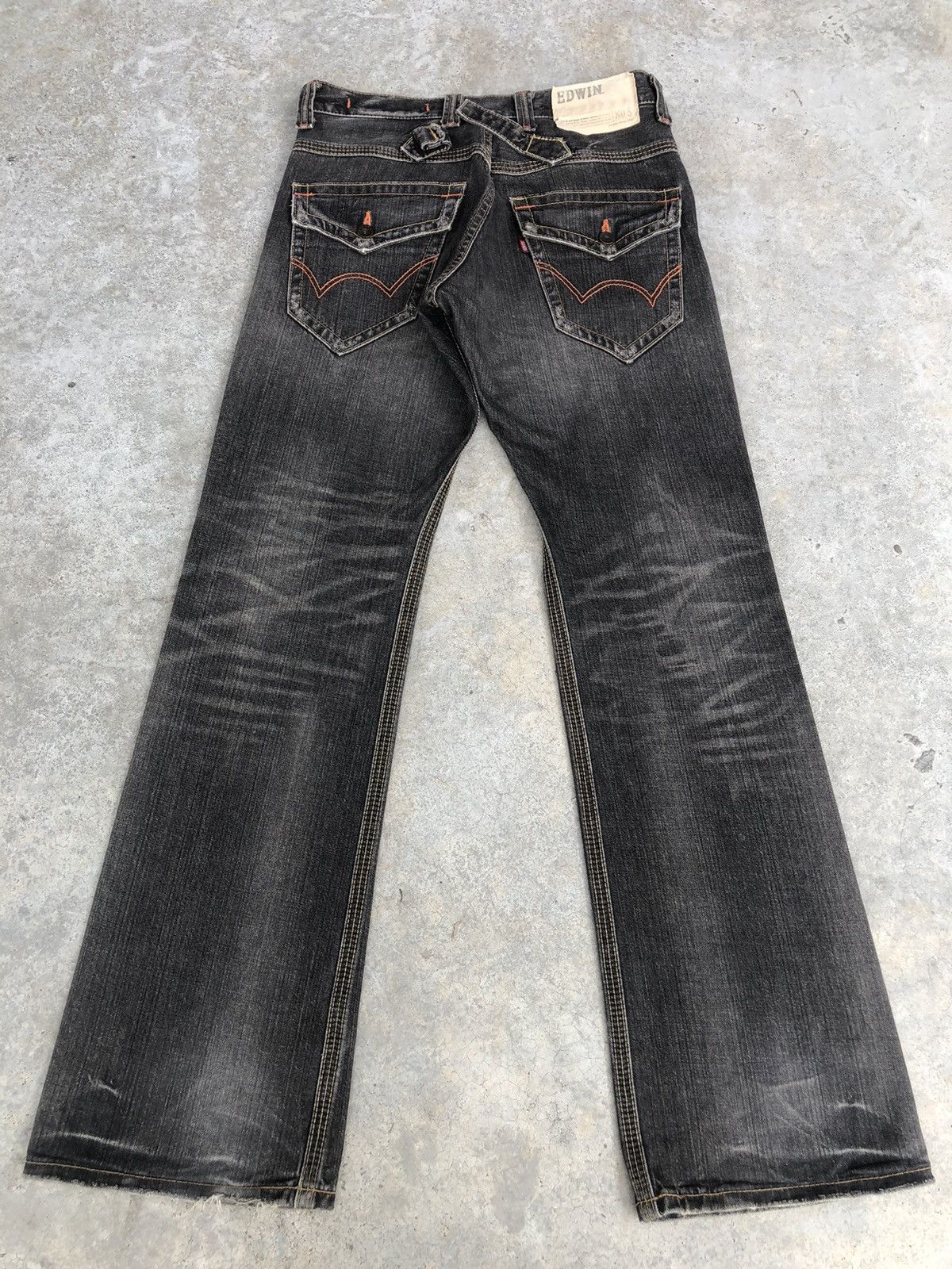 If Six Was Nine Japanese Edwin XV Flared Jeans Distressed buckle back jeans Size US 32 / EU 48 - 3 Thumbnail