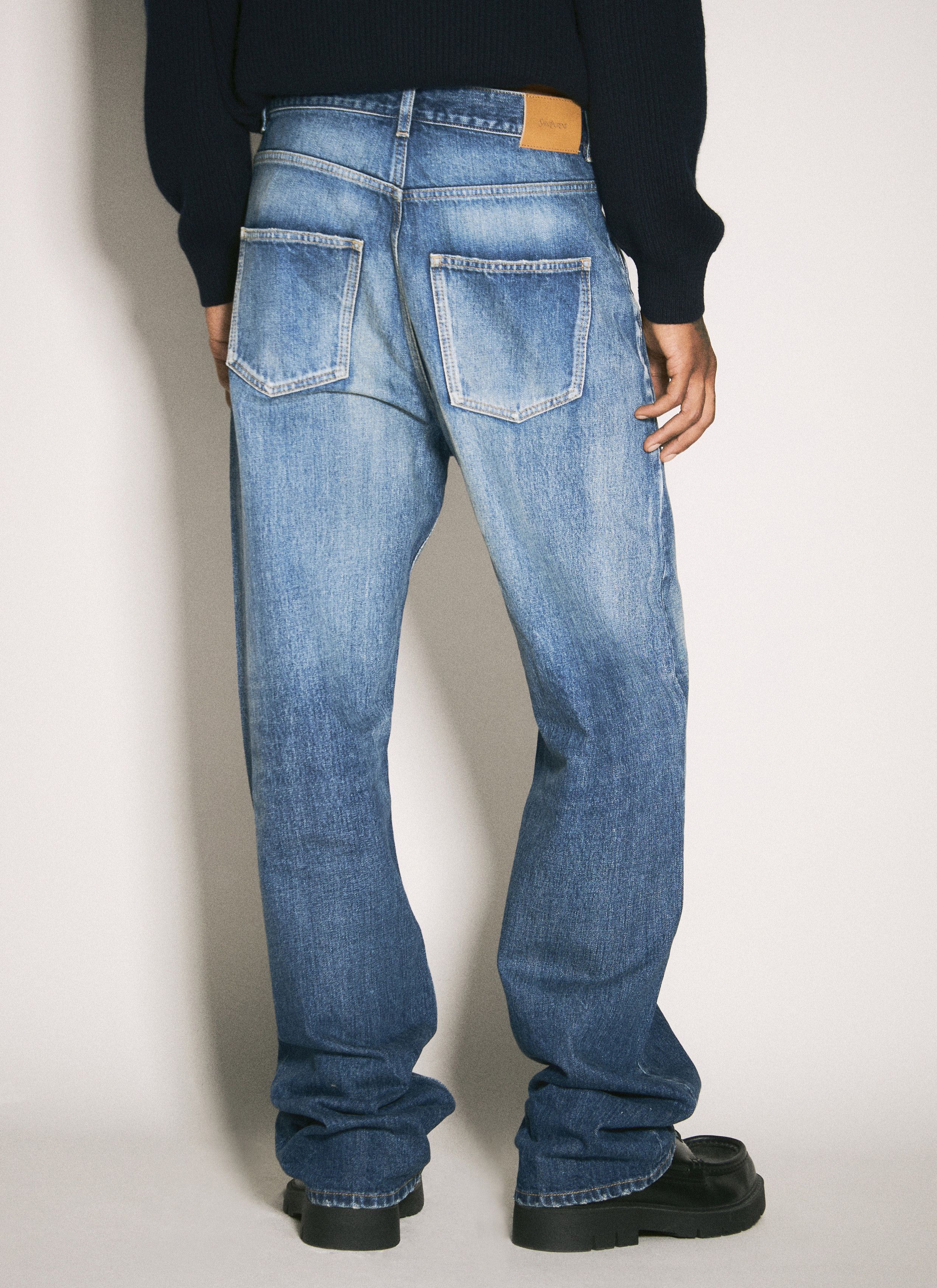 Saint Laurent Paris oc11z1225 805426 High-Rise Jeans in Blue Size US 33 - 4 Thumbnail