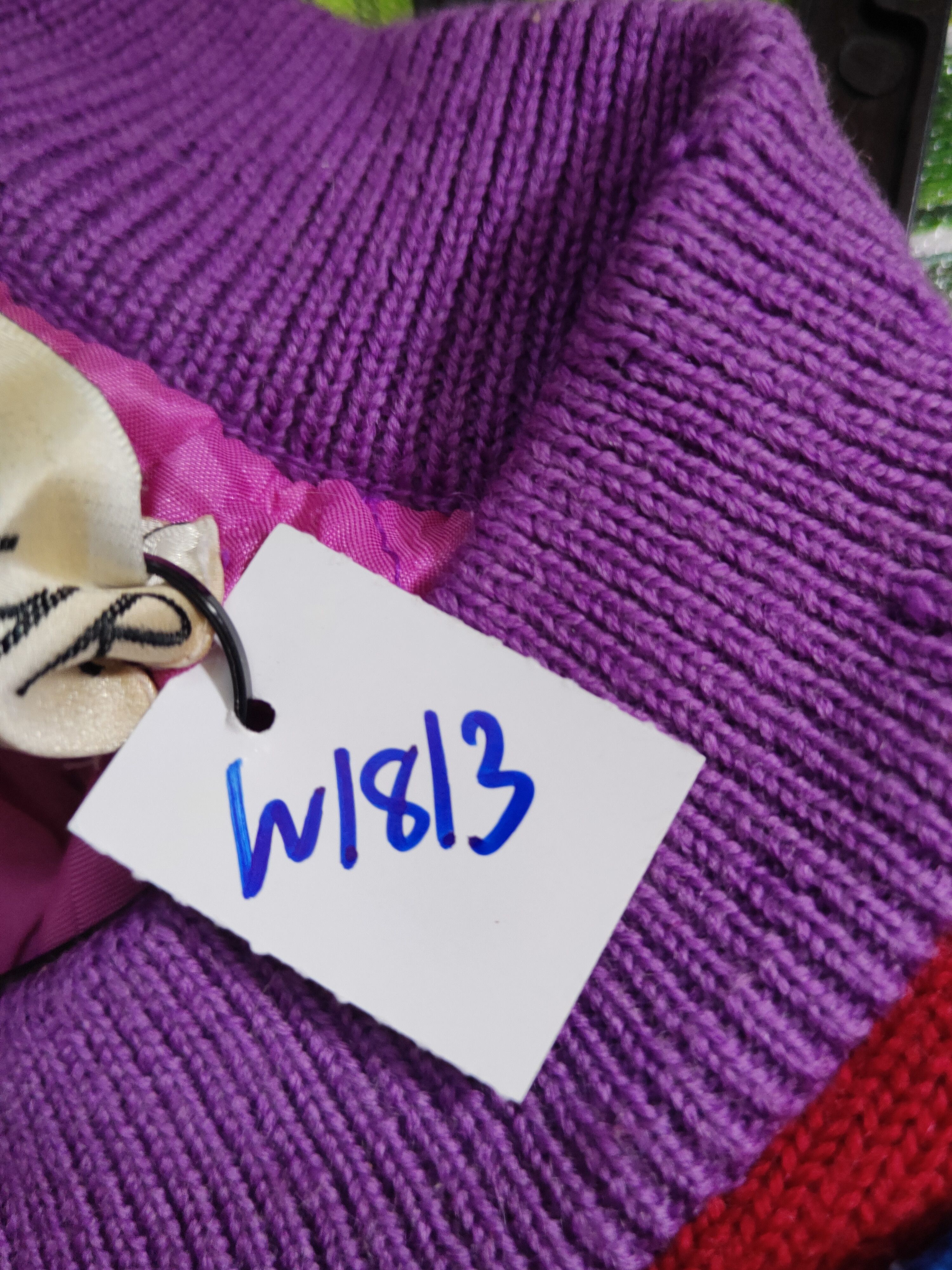 Vintage Bonheur Purple clown Knitwear Cardigan #W1813 Size US M / EU 48-50 / 2 - 20 Thumbnail