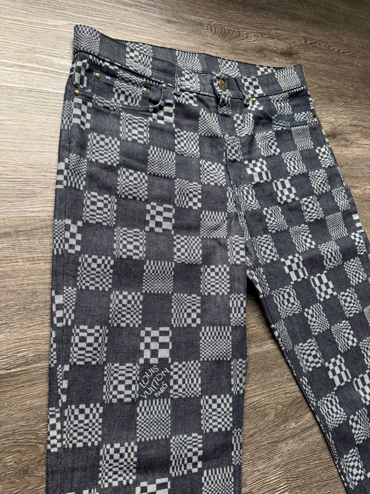Louis Vuitton Louis Vuitton Distorted Damier Denim Indigo Blue Size 32 Size US 32 / EU 48 - 5 Thumbnail