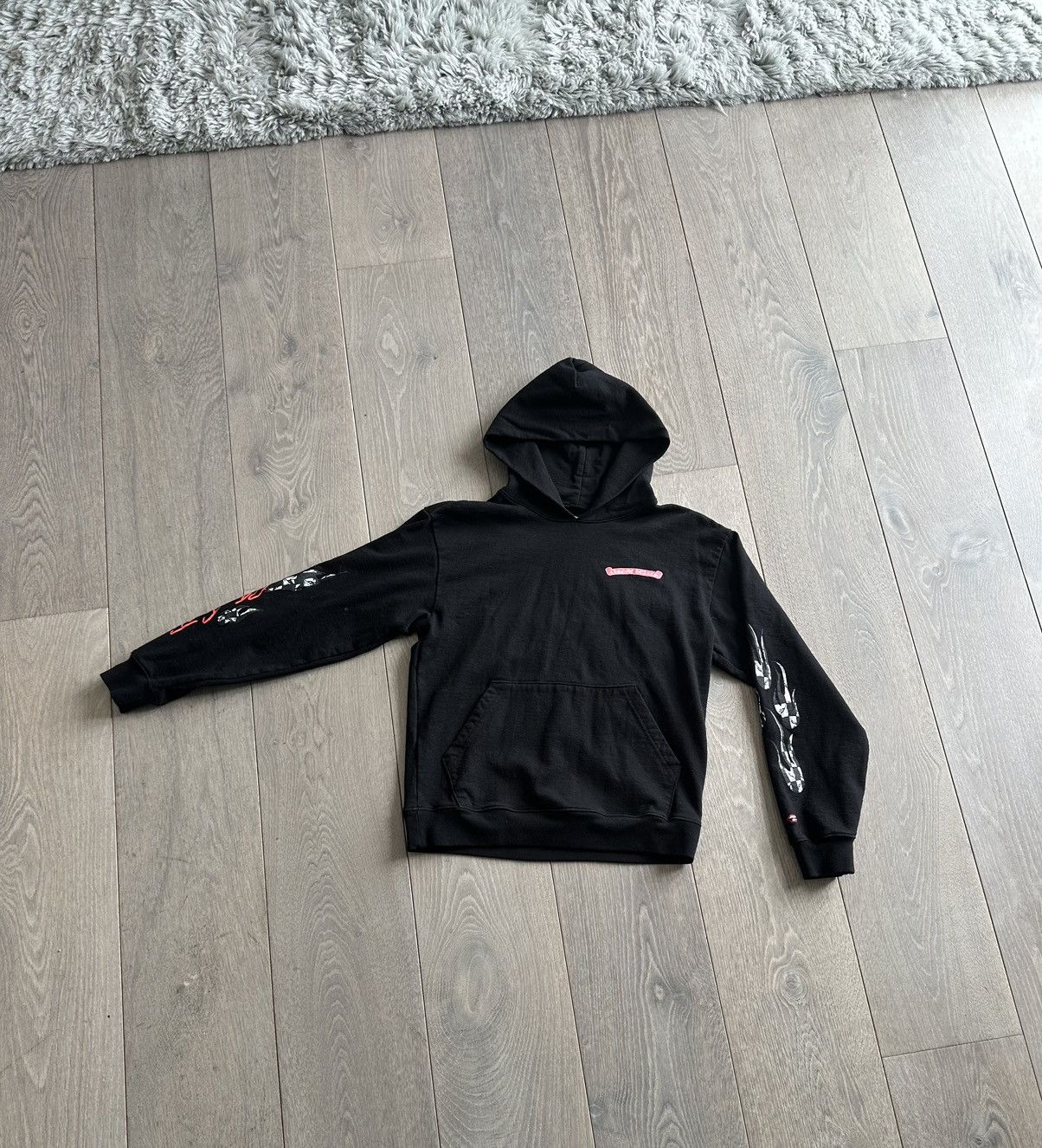 image of Chrome Hearts Mattyboy Stay Fast Hoodie in Black, Men's (Size Medium)