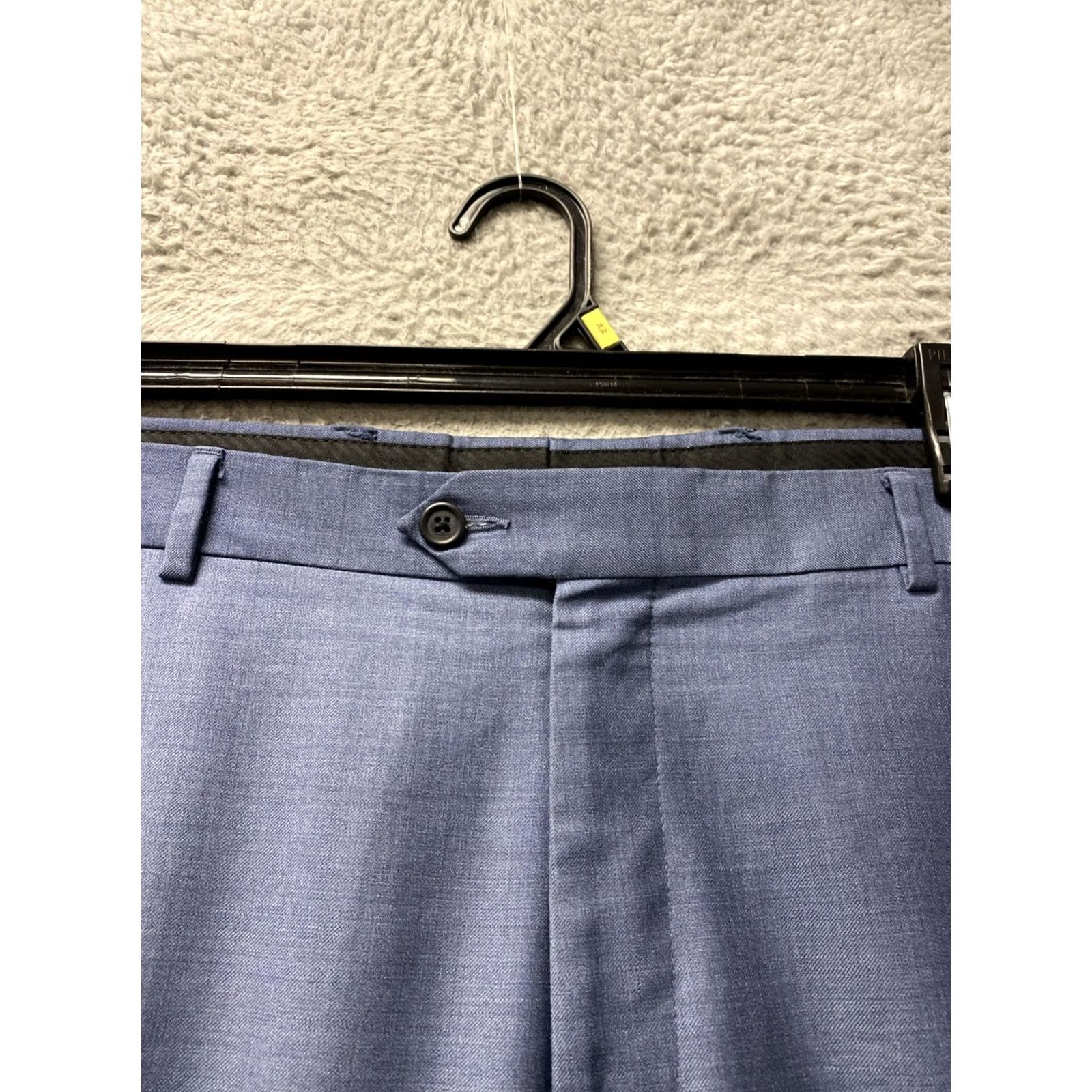 Nordstrom Nordstrom Dress Pants Mens 38x34 Blue 100% Wool Trim Fit Trousers /0848 Size US 38 / EU 54 - 2 Thumbnail