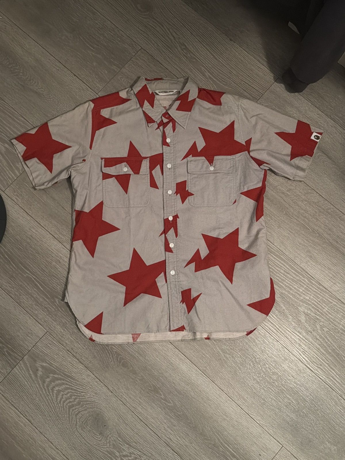Bape Vintage 2008 bape sta red and grey work shirt Size US M / EU 48-50 / 2 - 1 Thumbnail