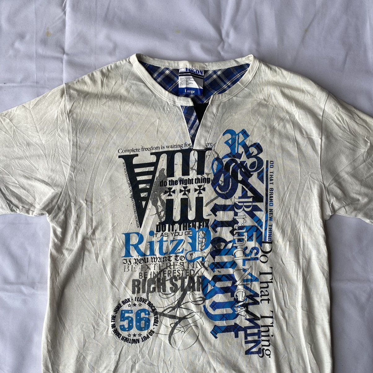 If Six Was Nine × Japanese Brand × Le Grande Bleu (L.G.B.) Japanese Y2K Poem Double Layer Tees Size US L / EU 52-54 / 3 - 2 Thumbnail