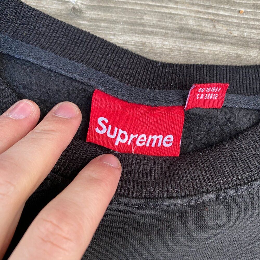 Supreme FW13 Supreme Sup Logo Crewneck Sweater Black Box Logo Large Size US L / EU 52-54 / 3 - 6 Thumbnail