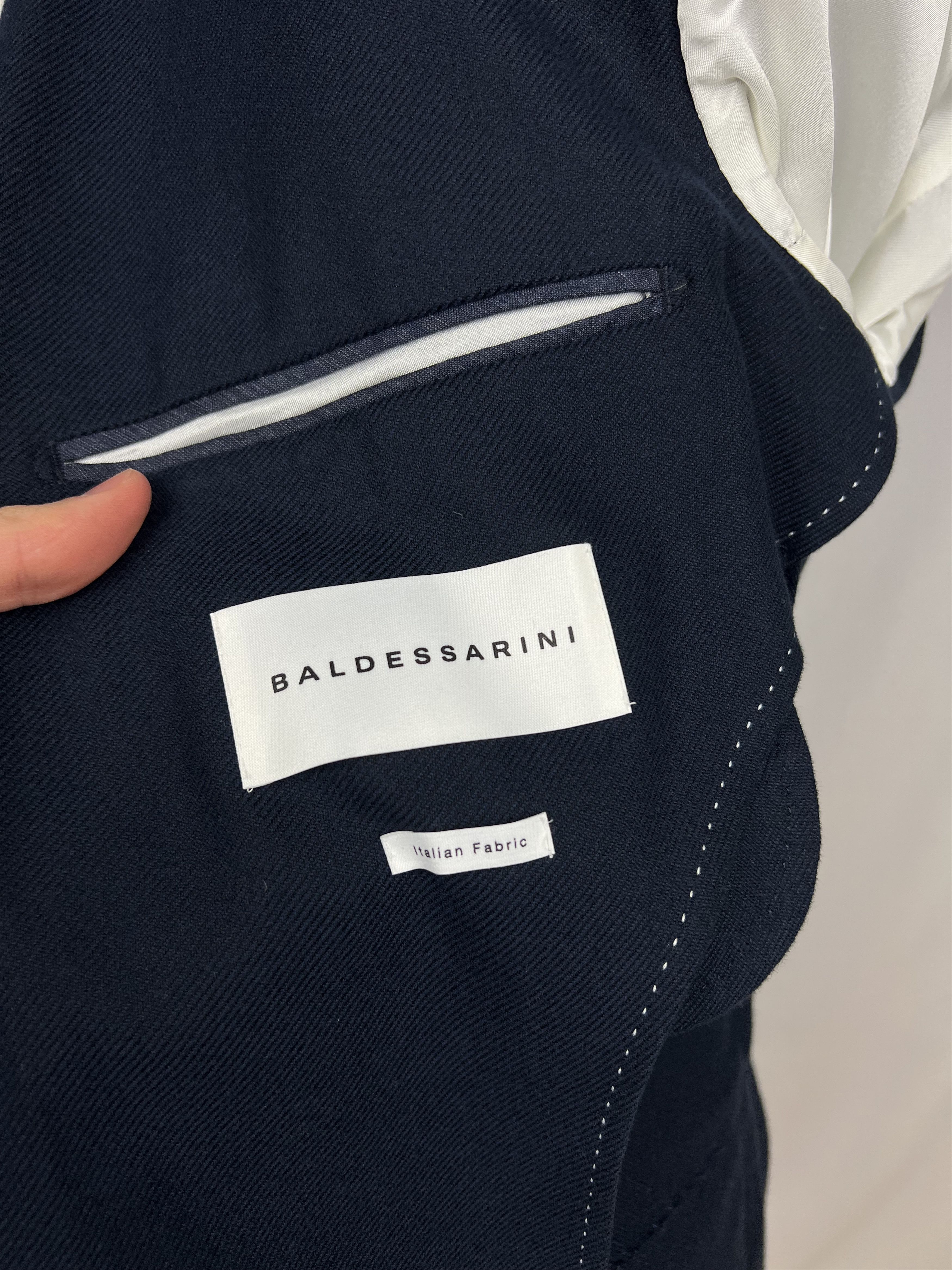 Baldessarini Solid Navy-Blue Pure Soft Cotton Unlined Sport Coat Size 40R - 10 Thumbnail