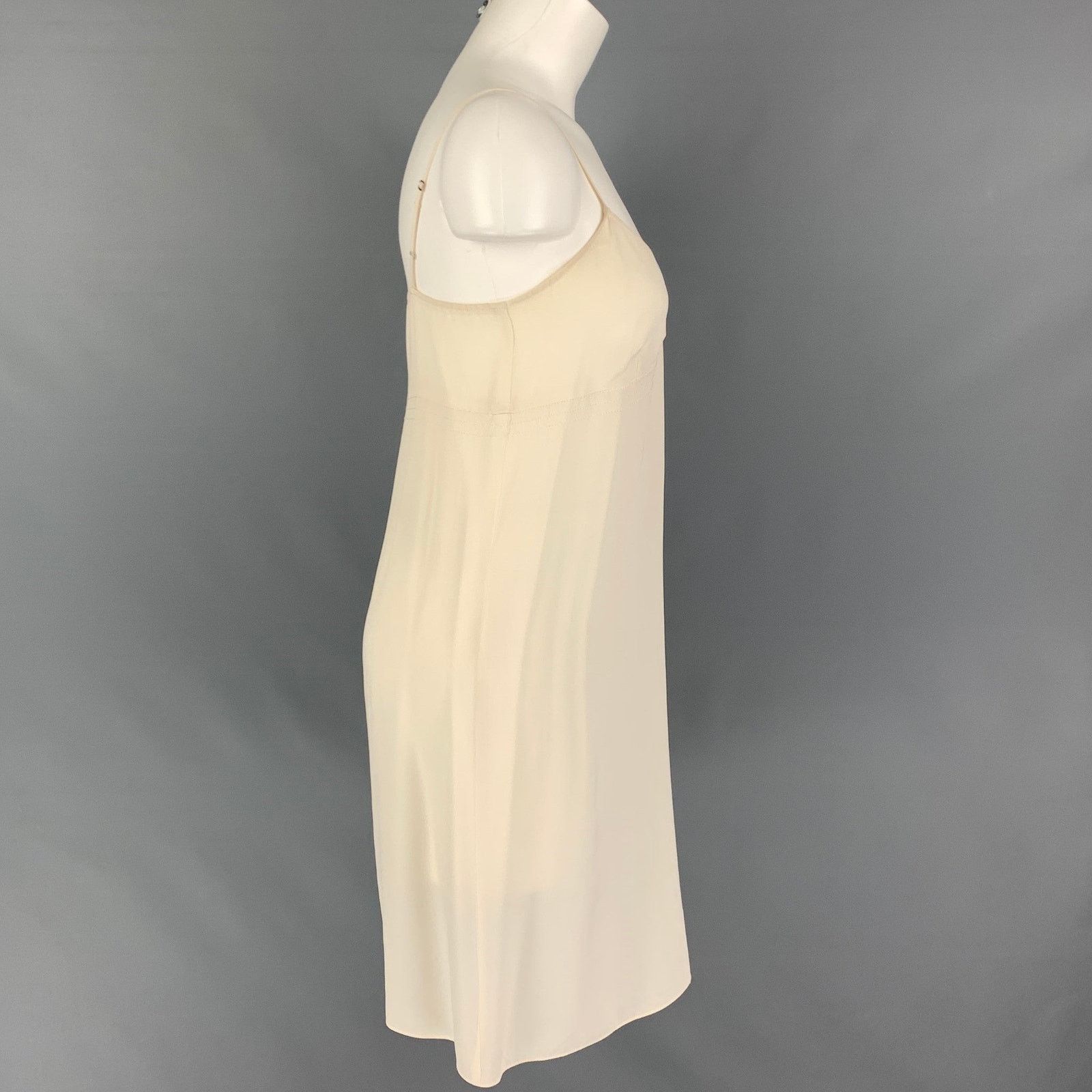 Other TWELFTH STREET Size S Cream Silk Slip Dress Size S / US 4 / IT 40 - 2 Thumbnail