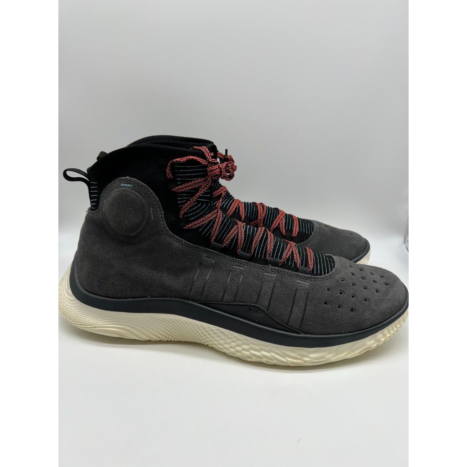 Under Armour Curry 4 Flotro Grey Black Men's Size 18