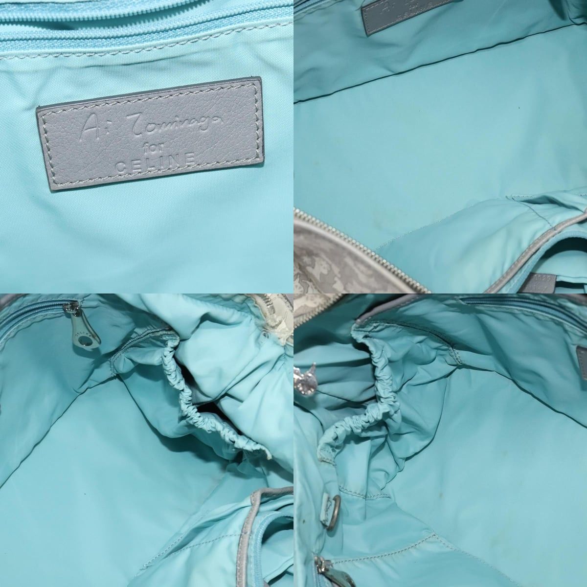 Celine CELINE Sulky Shoulder Bag Pvc Gray Silver Size ONE SIZE - 11 Thumbnail