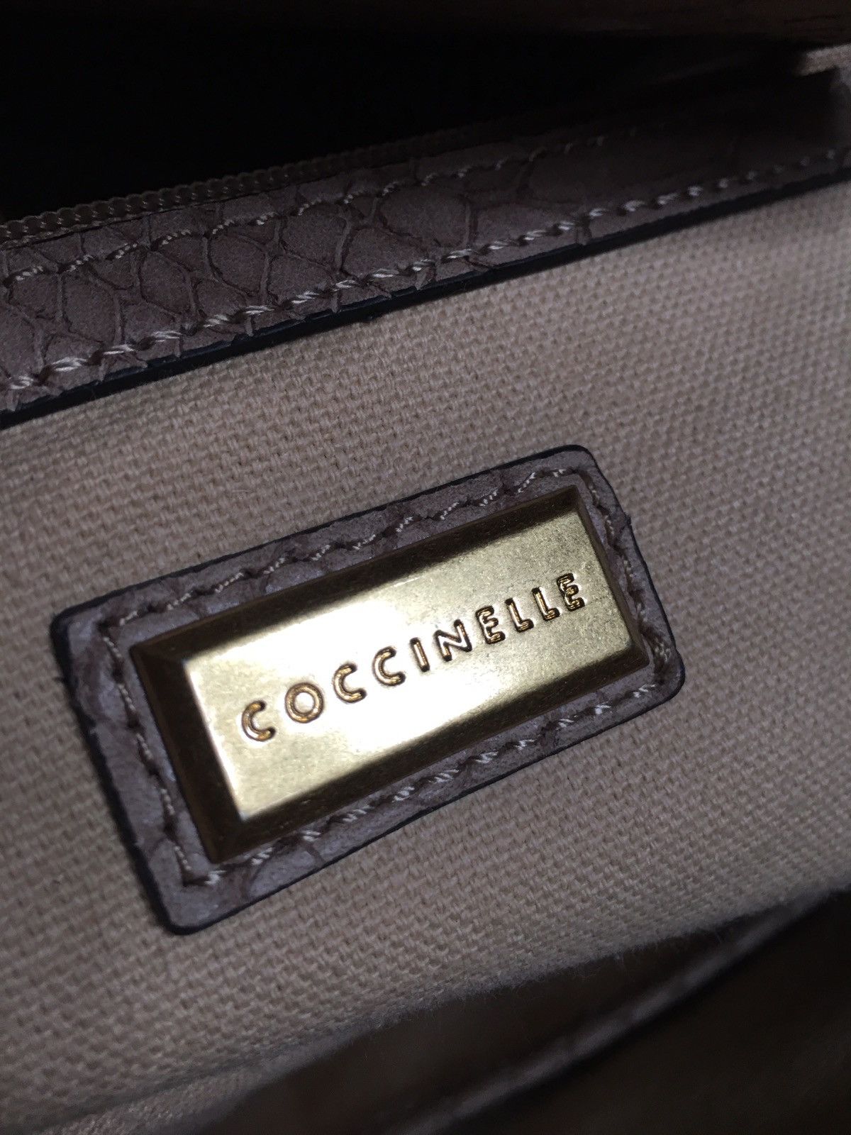 Other COCCINELLE Beige Leather Snake Design Handbag Shoulder Bag Size ONE SIZE - 10 Thumbnail