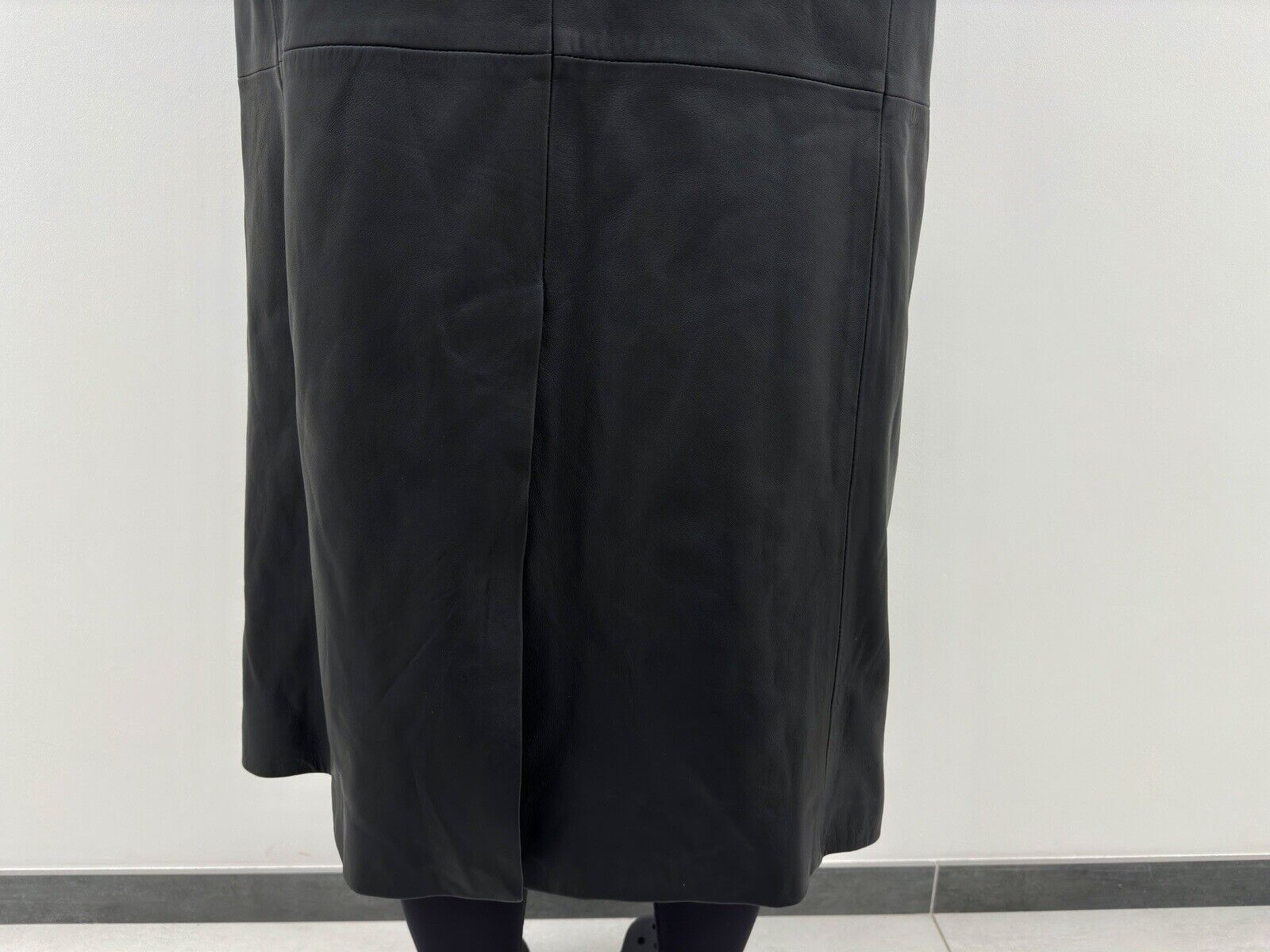 vintage ZARA Leather Long Trench Coat Jacket y2k Swag