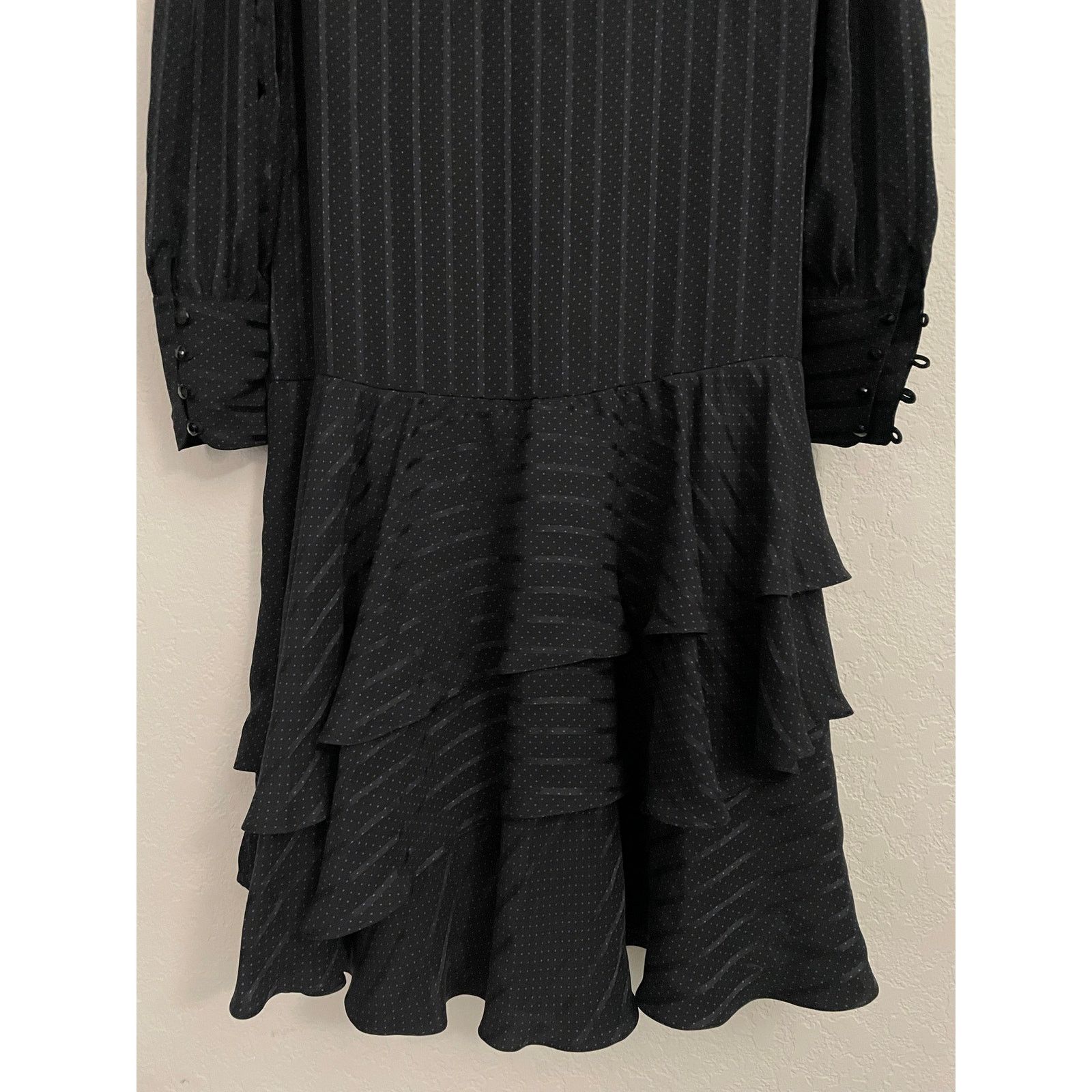 Jean Women Vintage Jean and Martin Pallant black silk dress sz 10 Size L / US 10 / IT 46 - 6 Thumbnail