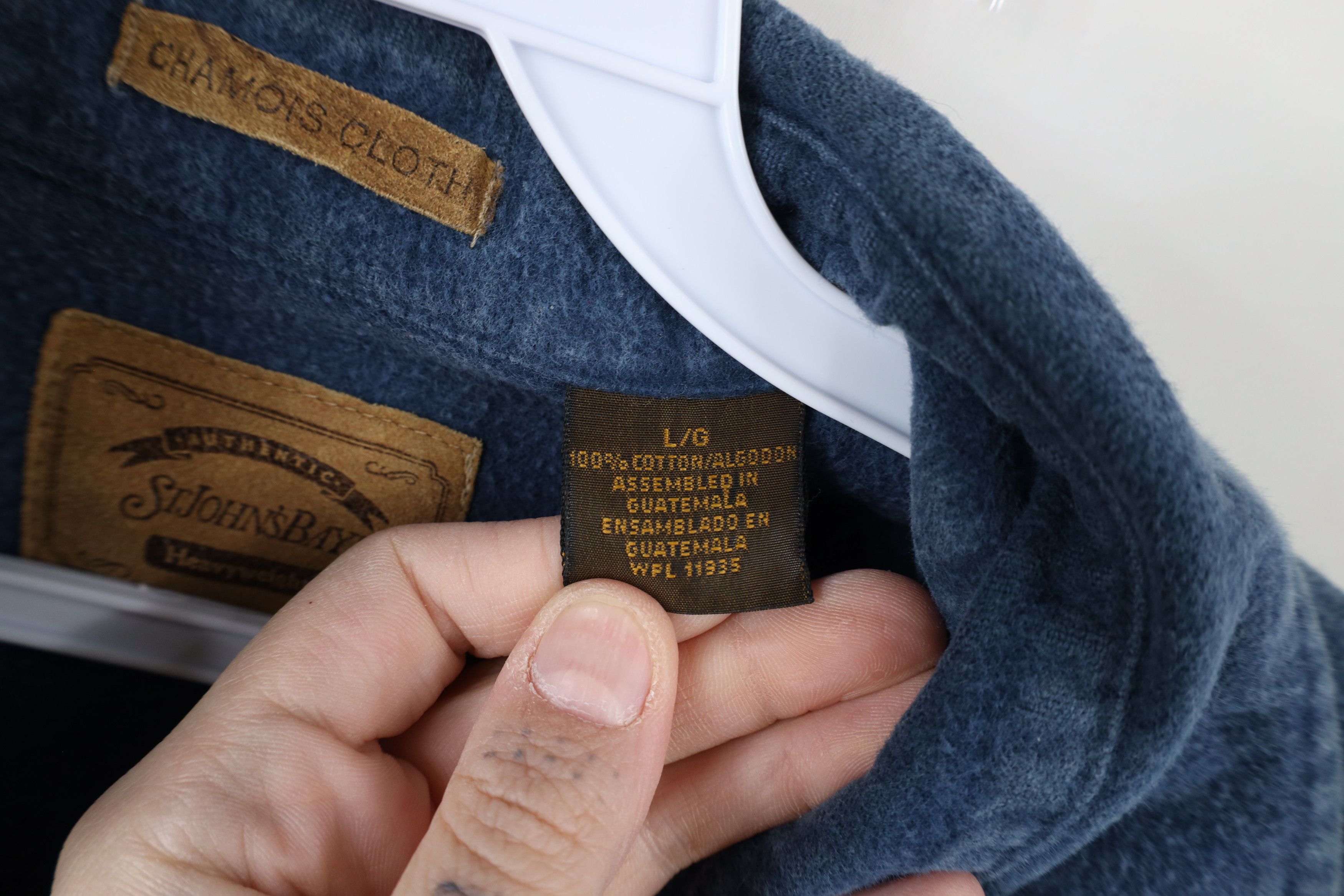 Vintage Vintage 90s Streetwear Chamois Cloth Button Shirt Blue Size US L / EU 52-54 / 3 - 11 Thumbnail