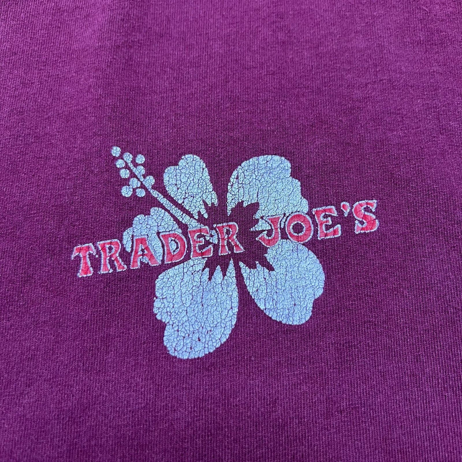 Vintage TRADER JOES LIMITED EDITION Burgundy T-SHIRT SZ M/L Y2K VINT Size US M / EU 48-50 / 2 - 3 Thumbnail
