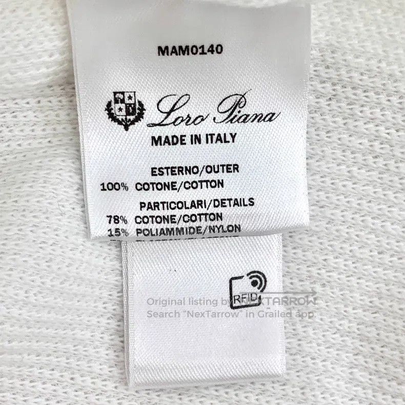 Loro Piana Loro Piana White Cotton Polo Neck Short Sleeve T-Shirt Size S / US 4 / IT 40 - 6 Thumbnail