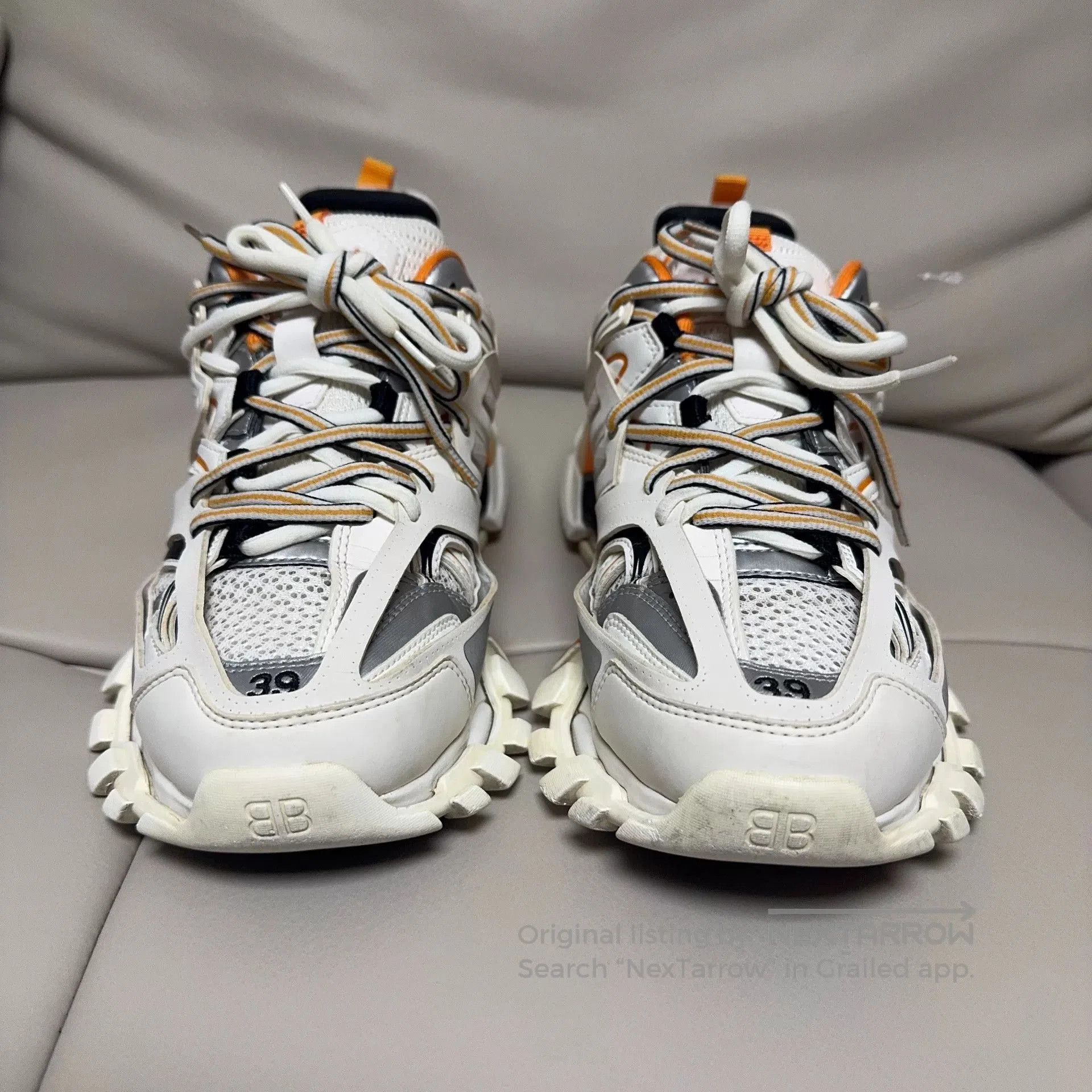 Balenciaga balenciaga track 3.0 sneakers white orange. Size US 8.5 / EU 41-42 - 2 Thumbnail
