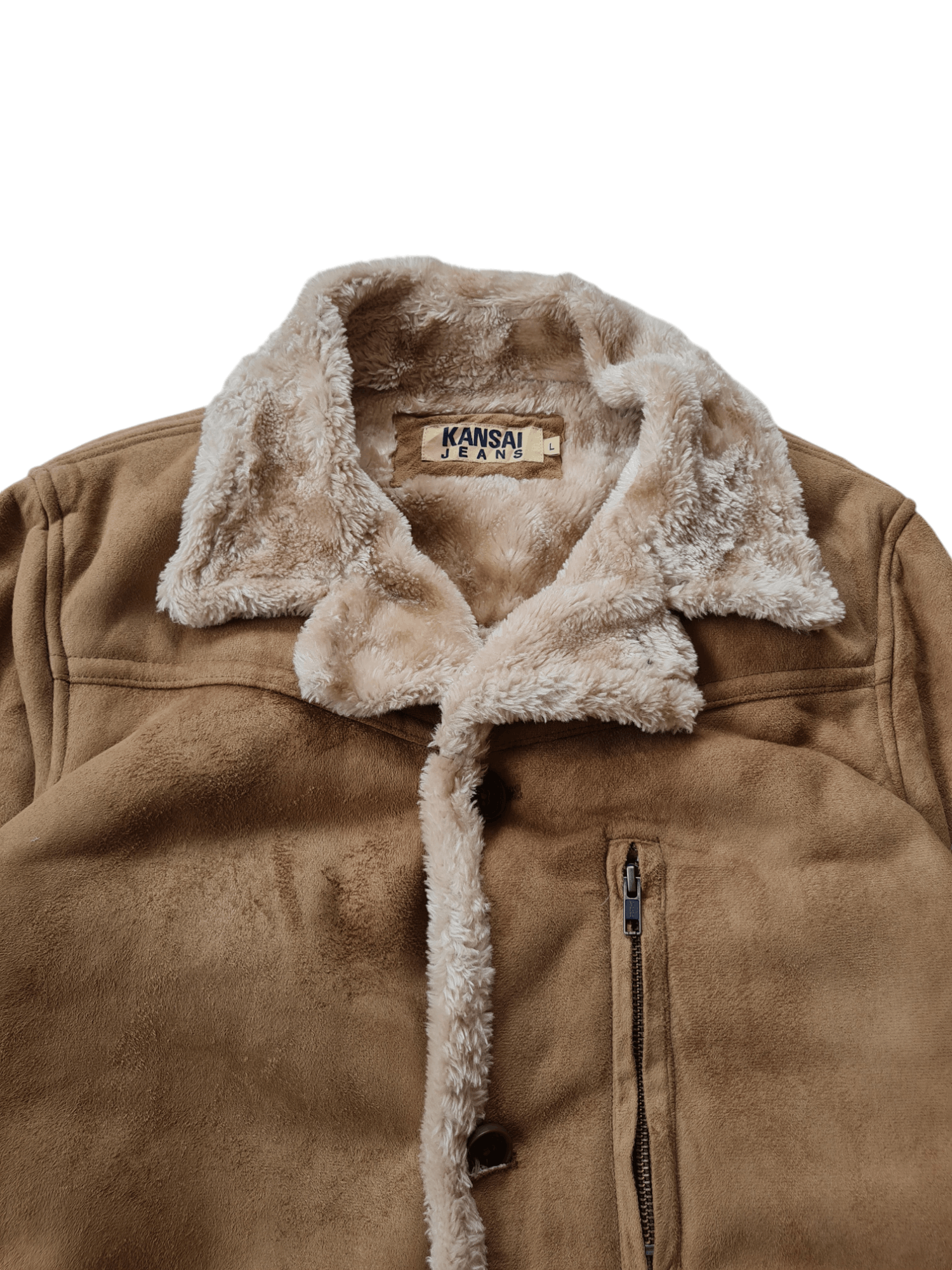 Japanese Brand × Kansai Yamamoto Vtg Sherling Winter Jacket Kansai Yamamoto Size US L / EU 52-54 / 3 - 6 Thumbnail