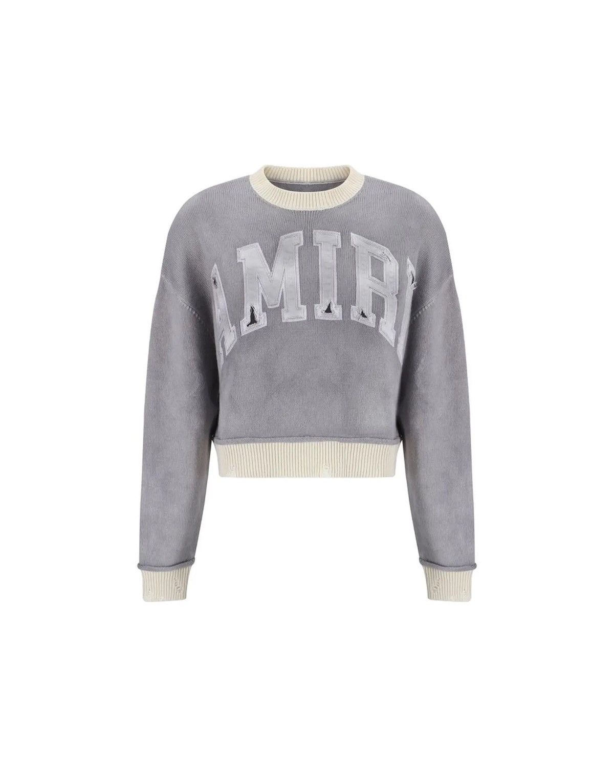 Amiri Amiri Vintage Cashmere Cropped Logo Embroidered Jumper Size M / US 6-8 / IT 42-44 - 8 Thumbnail