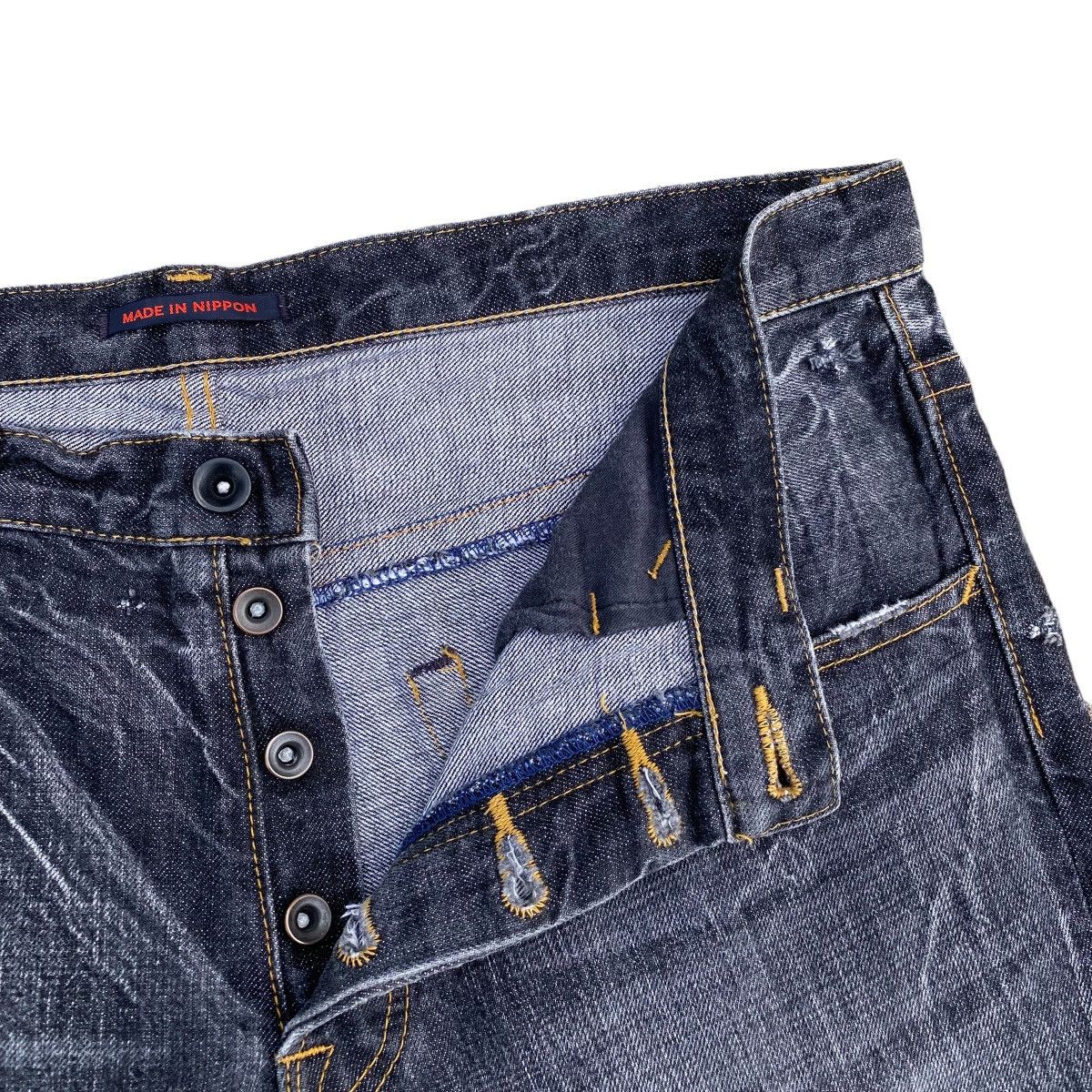 Japan Blue × Japanese Brand Vintage Blueway Mudwash Flare Denim Jeans Size US 35 - 7 Thumbnail