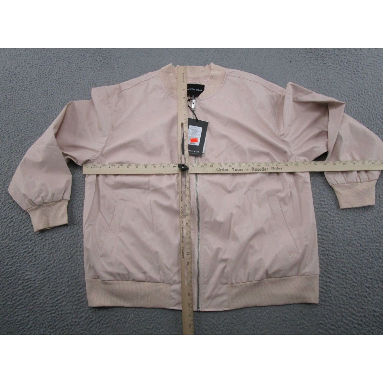 Vintage Who What Wear Bomber Jacket Women’s Faux Leather Pink 1X New Plus Size Short Sleeve? Size XL / US 12-14 / IT 48-50 - 6 Thumbnail