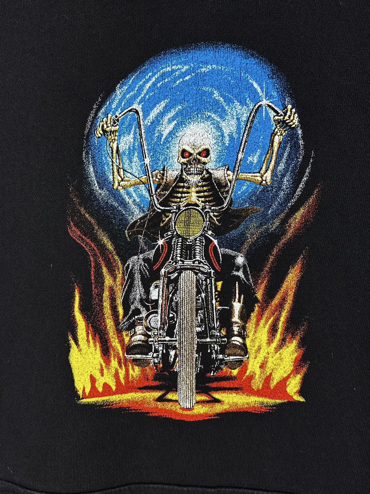 Other Vintage Skull Biker Flame Motorcycle Chopper Graphic Hoodie Size US XL / EU 56 / 4 - 15 Thumbnail