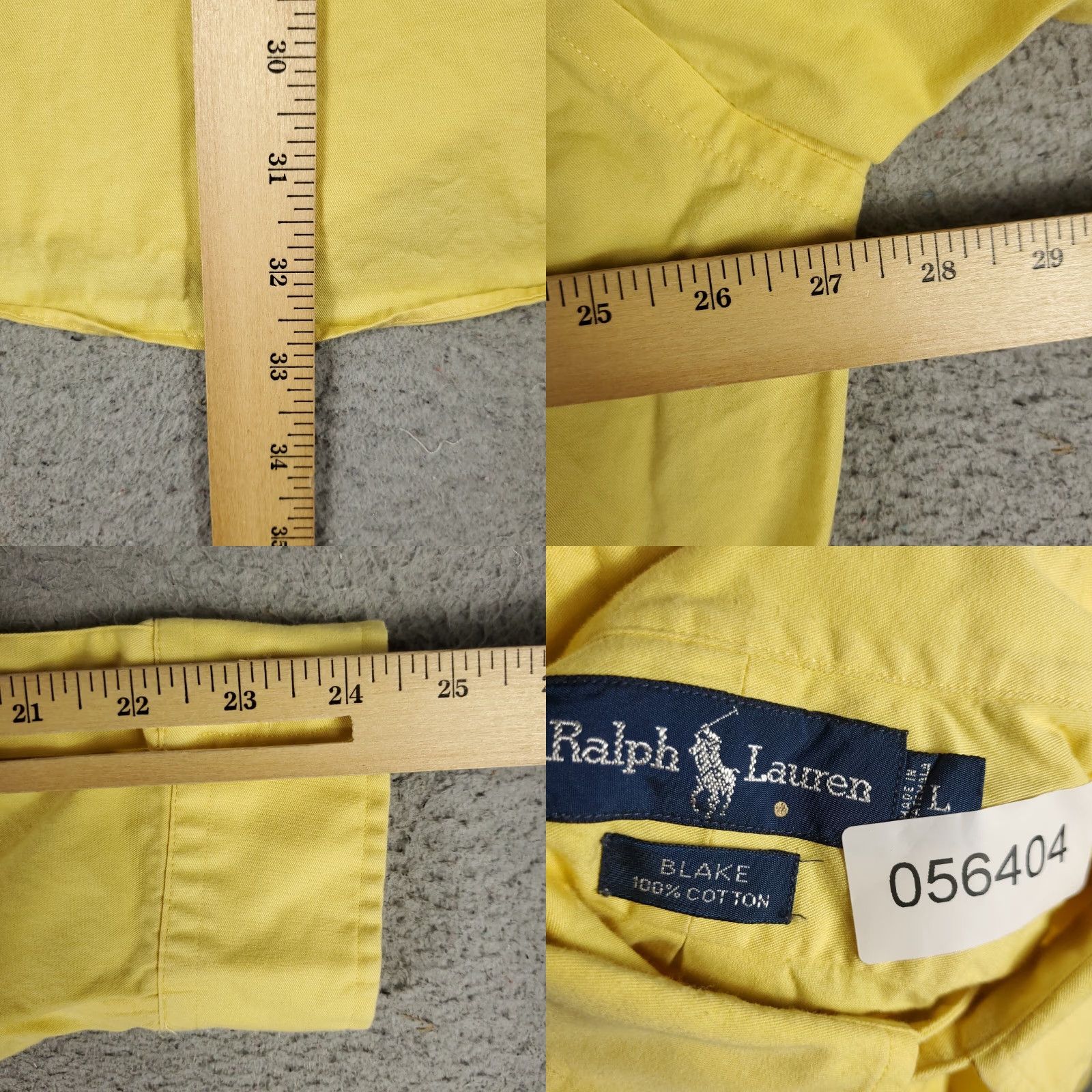 Ralph Lauren Ralph Lauren Shirt Mens Large Yellow Button-Up Long Sleeve Cotton Collared Classic Pockets Mens Size US L / EU 52-54 / 3 - 8 Thumbnail