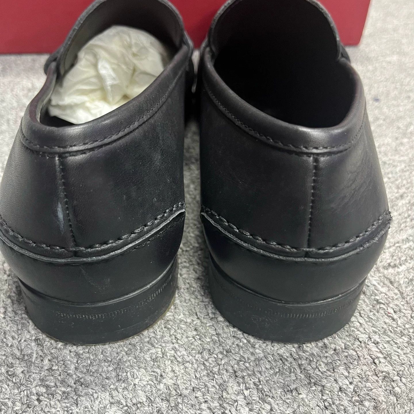 Salvatore Ferragamo Ferragamo Black Leather Appliqué Slip-On Loafers Size US 9 / EU 42 - 4 Thumbnail