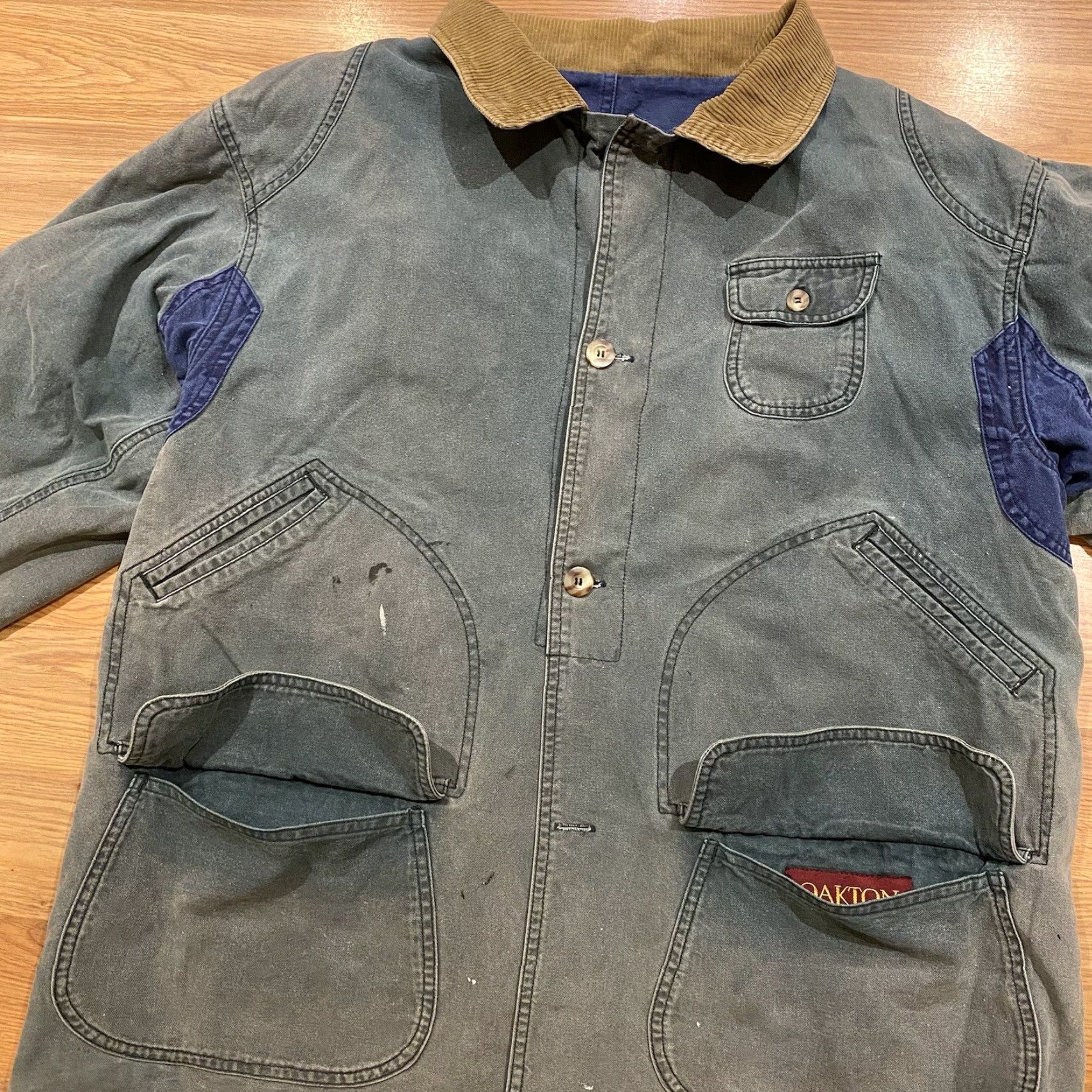 Carhartt VINTAGE Oakton Limited Reversible Barn Chore Jacket Carhartt Detroit Sun Faded L Denim Jacket Large BLUE OR GREEN 1980s Mens Size US L / EU 52-54 / 3 - 5 Thumbnail