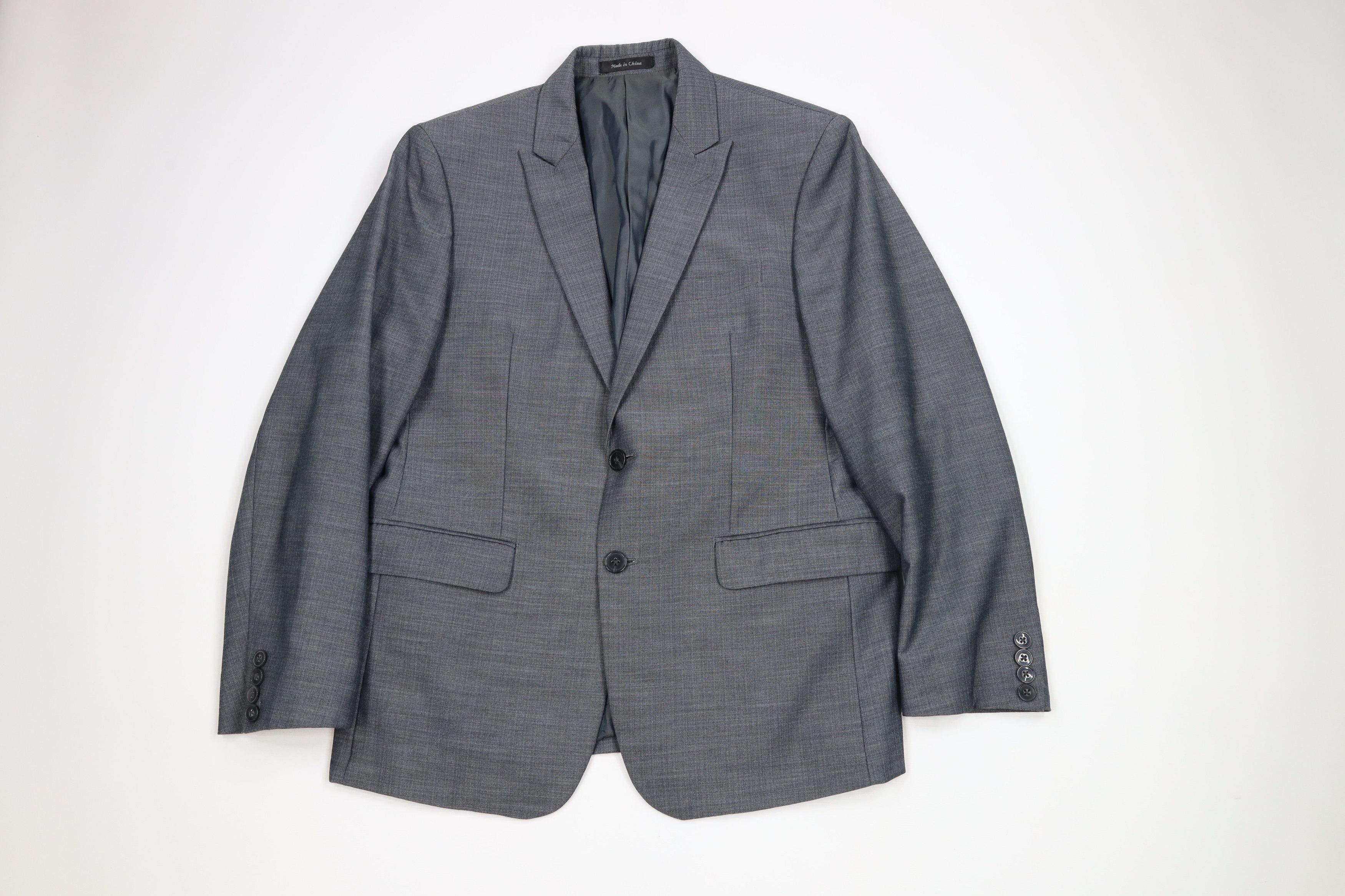 Calvin Klein Calvin Klein Slim Fit Linen Blend Chambray 2 Piece Suit Size 38S - 2 Thumbnail