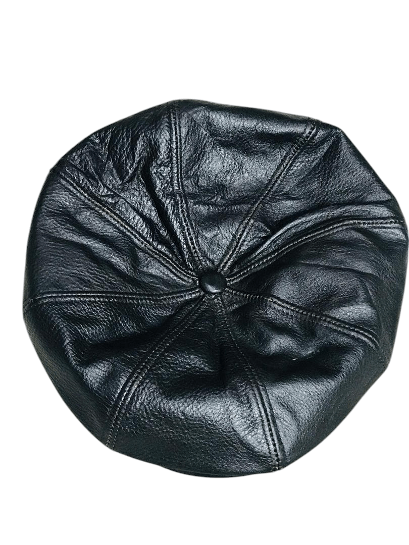 Japanese Brand Vintage Agingccc Horsehide Handmade Newsboy Hat Size ONE SIZE - 5 Thumbnail